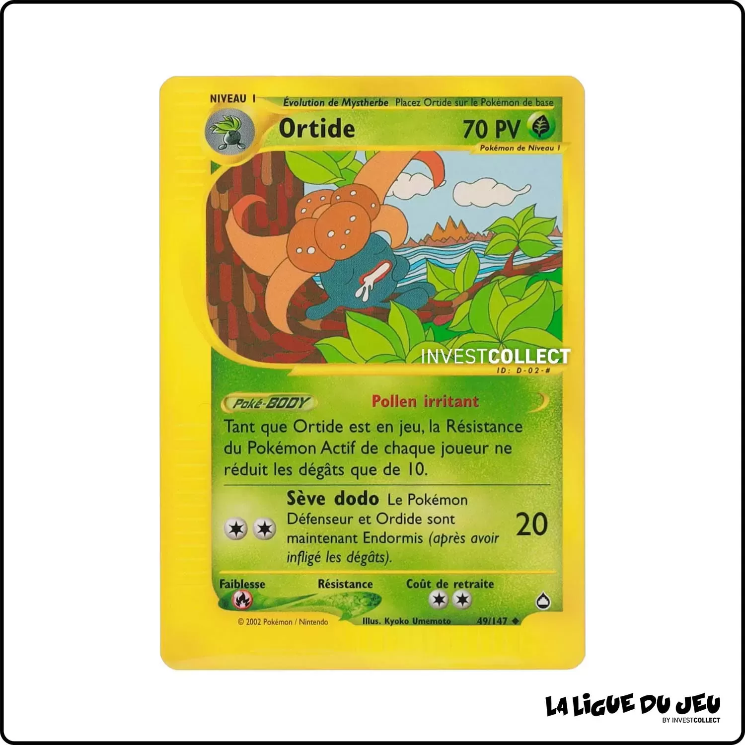 Peu commune - Pokemon - Aquapolis - Ortide 49/147