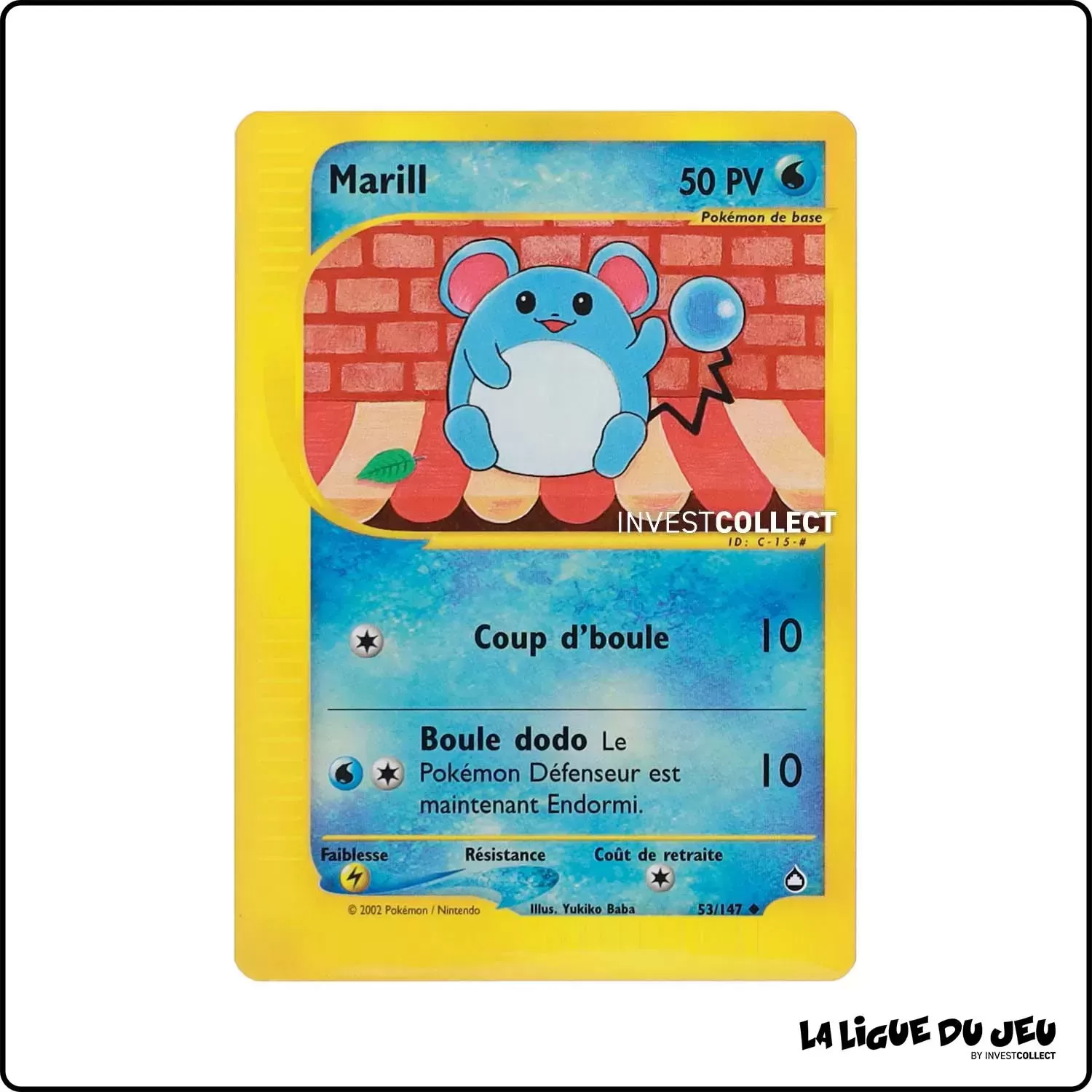 Peu commune - Pokemon - Aquapolis - Marill 53/147