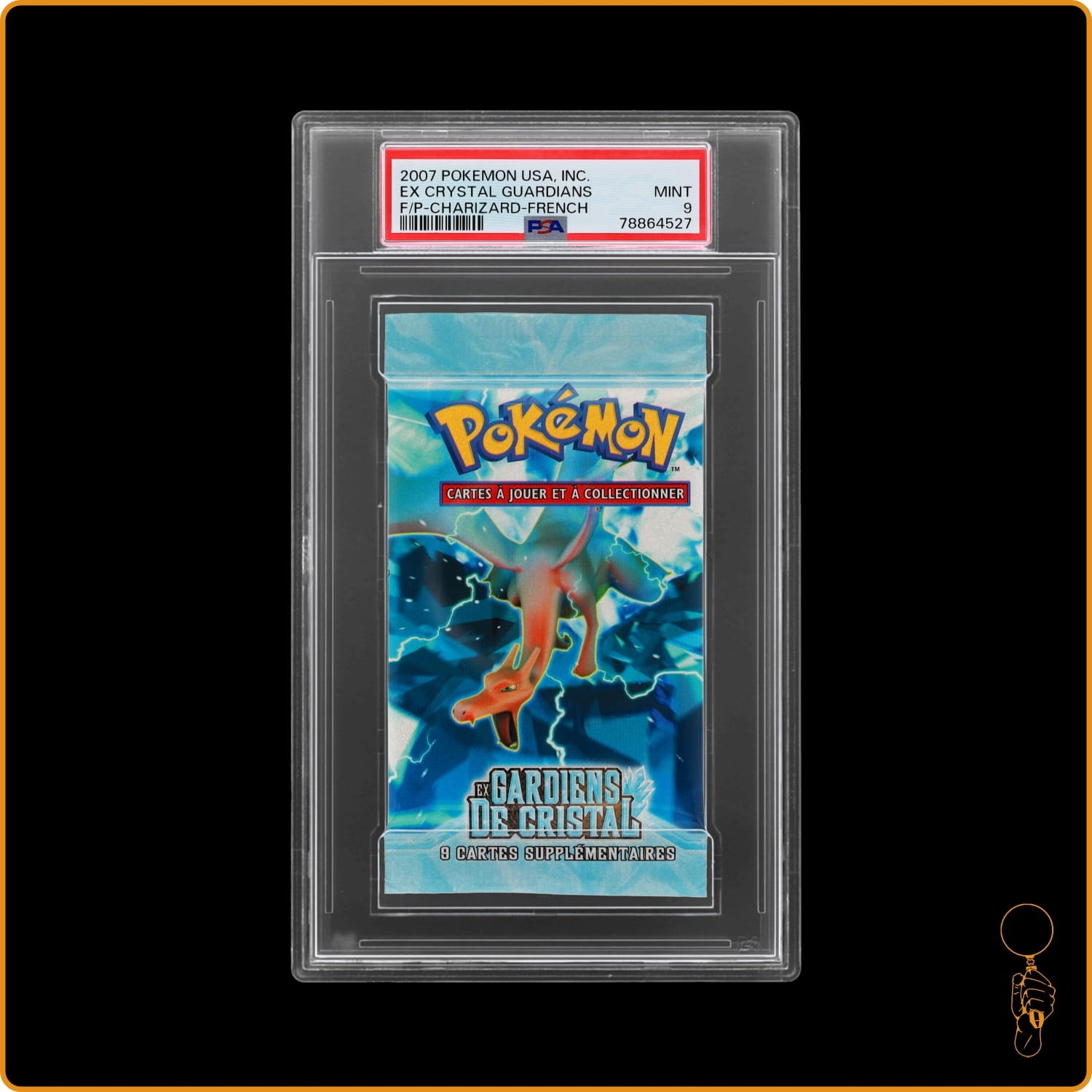 Cadre de carte Pokémon ou Sport classé PSA/BGS - Noir avec mousse bleue
