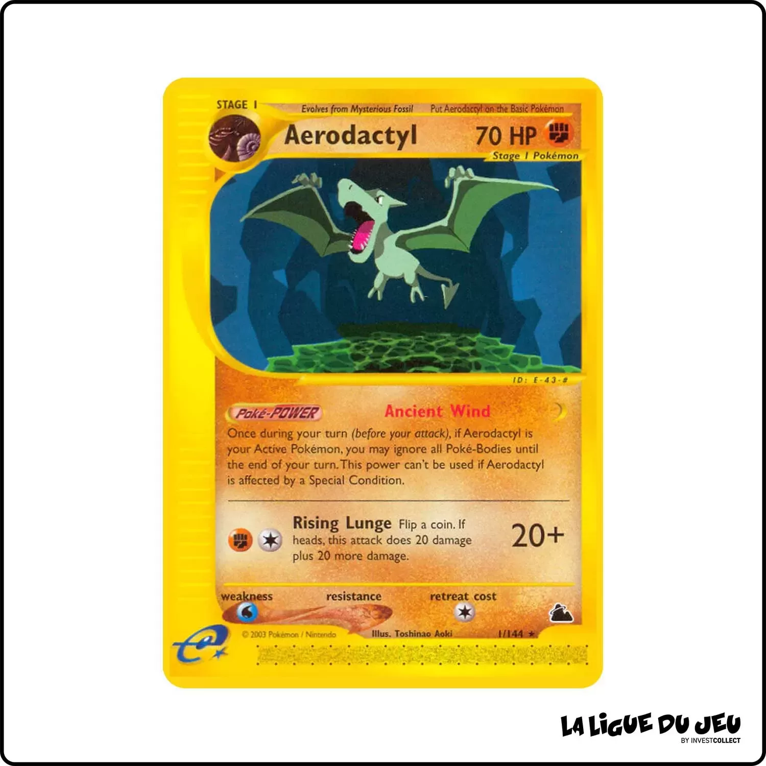 Rare - Pokemon - Skyridge - Aerodactyl 1/144