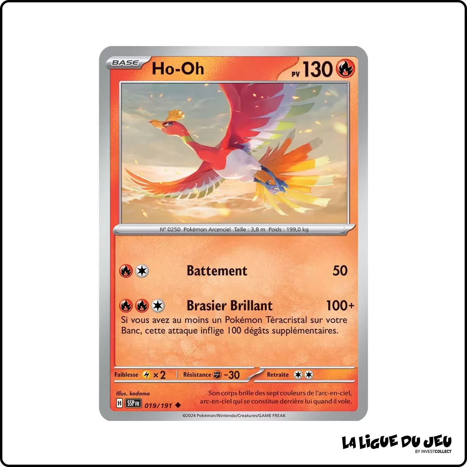 Peu commune - Pokemon - Étincelles Déferlantes - Ho-Oh 19/191