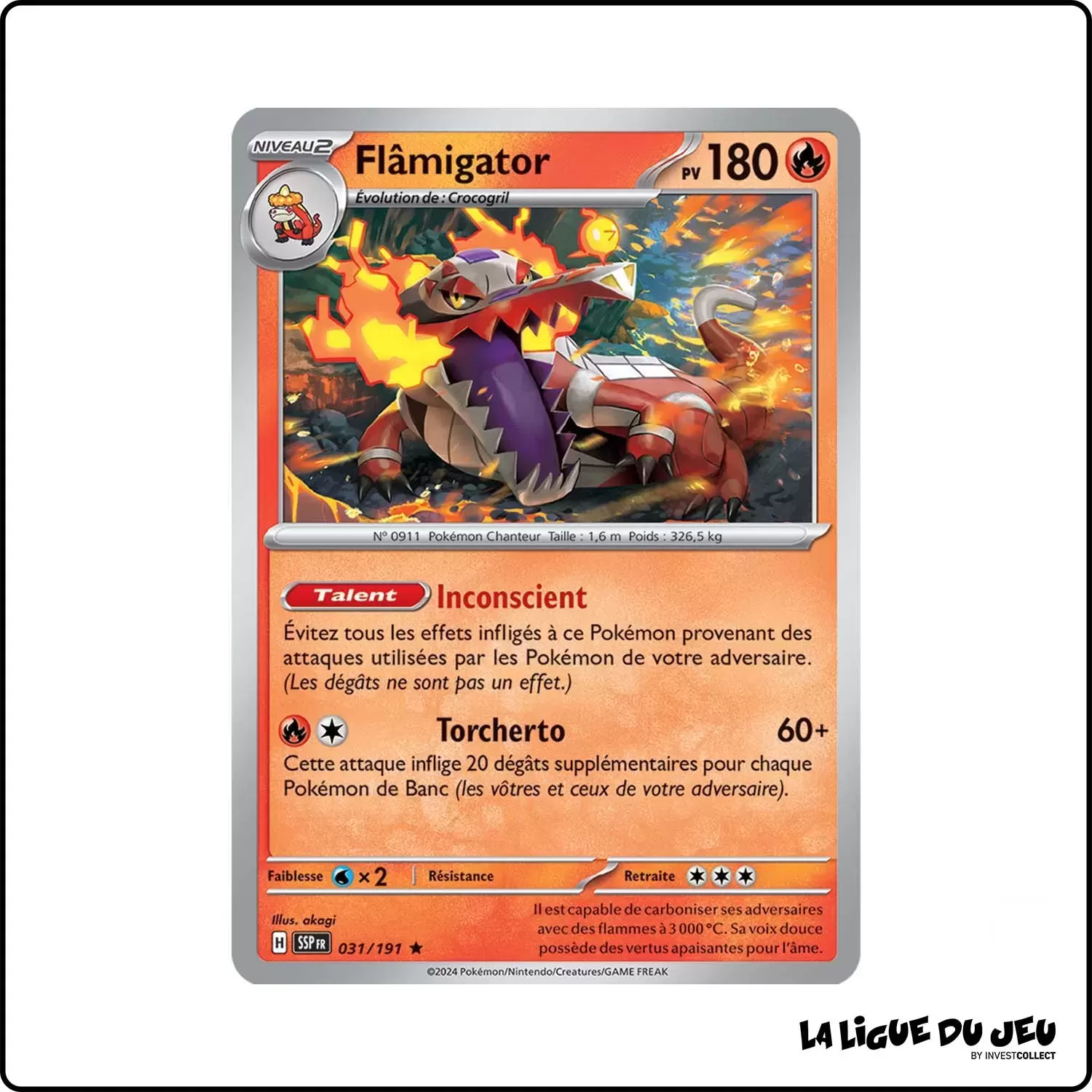 Holo - Pokemon - Étincelles Déferlantes - Flâmigator 31/191