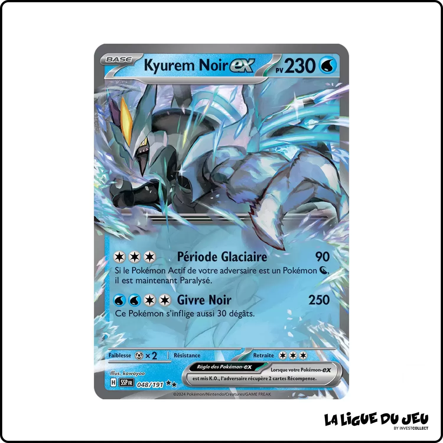 Ultra - Pokemon - Étincelles Déferlantes - Kyurem Noir ex 48/191