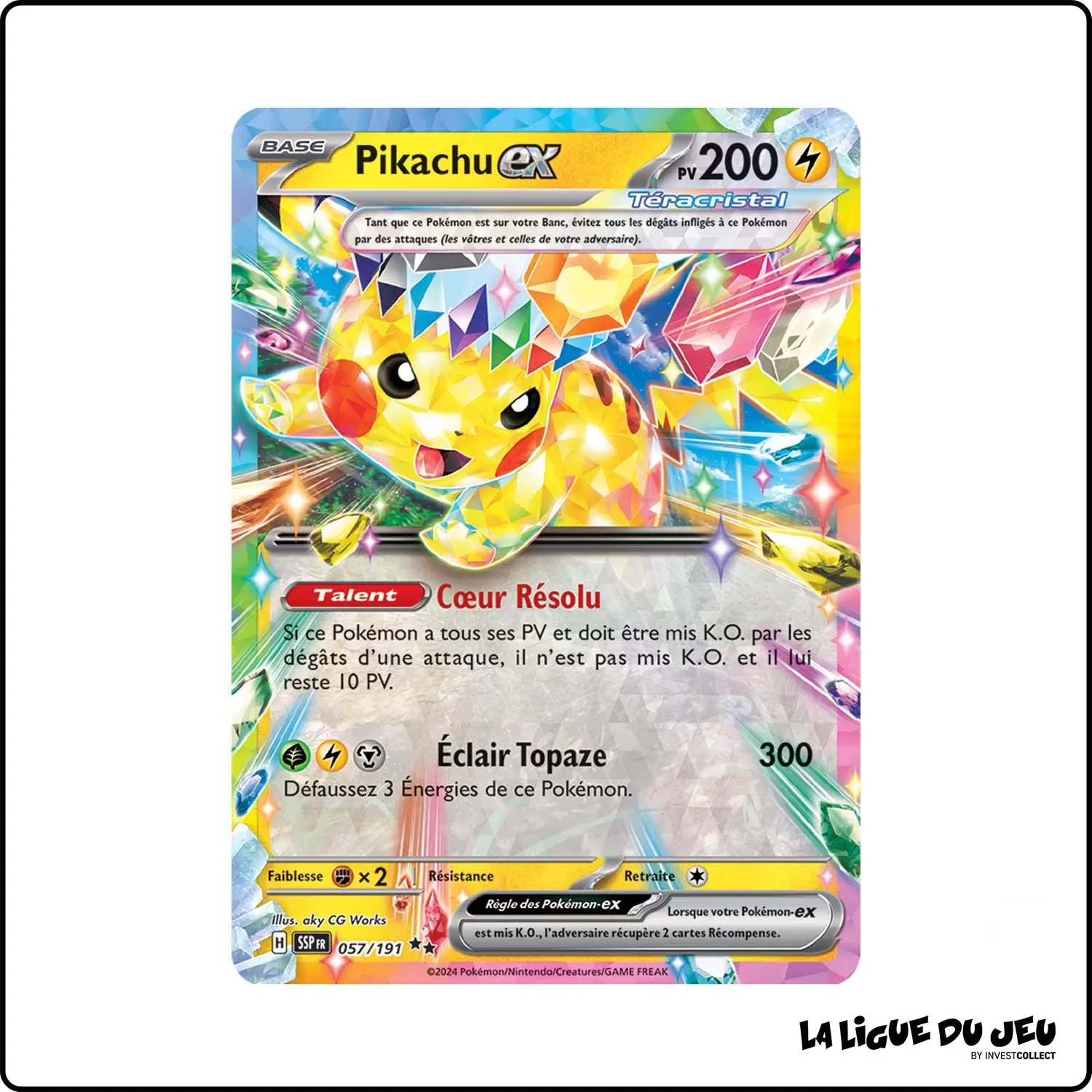 Ultra - Pokemon - Étincelles Déferlantes - Pikachu ex 57/191 Pokemon Company - 1