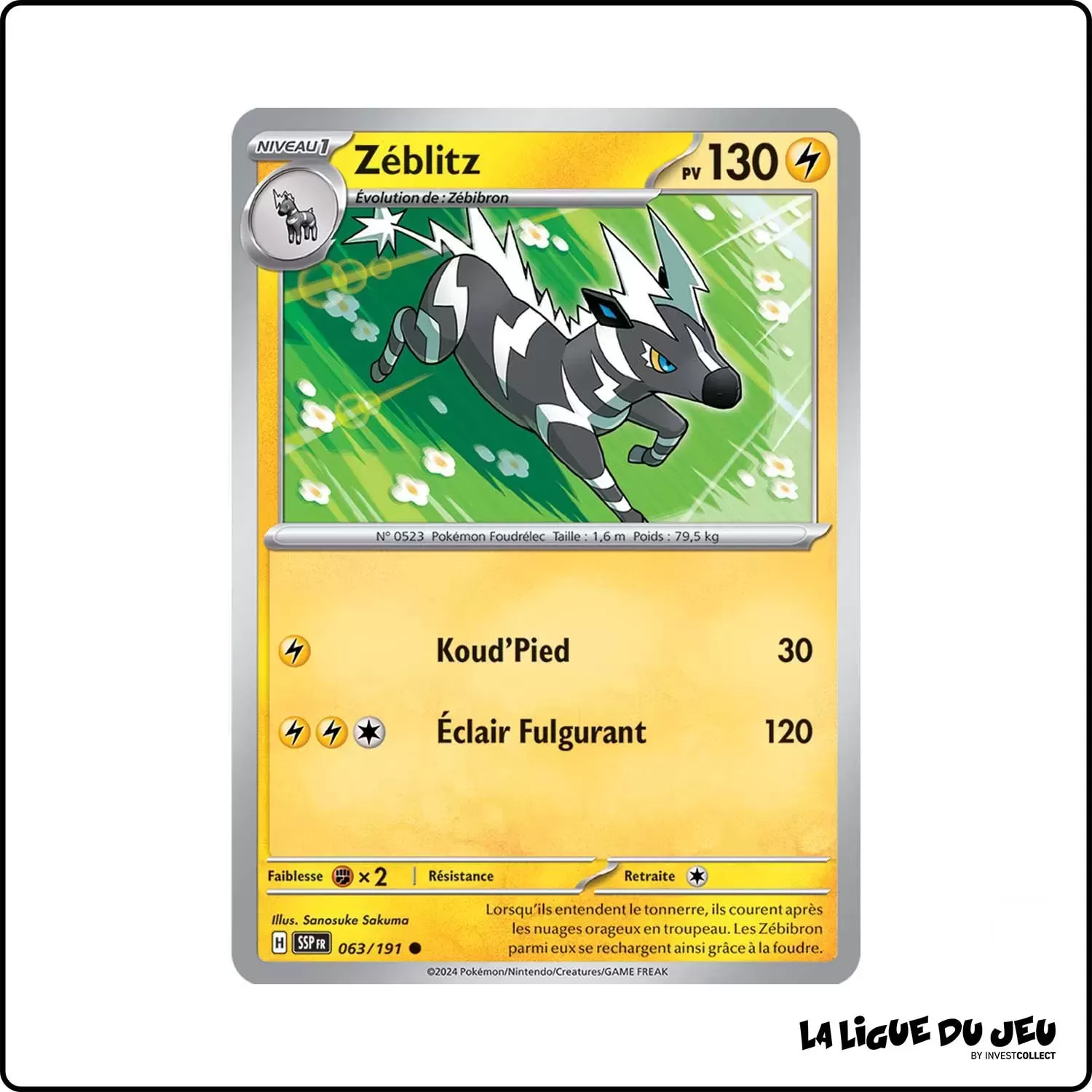 Commune - Pokemon - Étincelles Déferlantes - Zéblitz 63/191