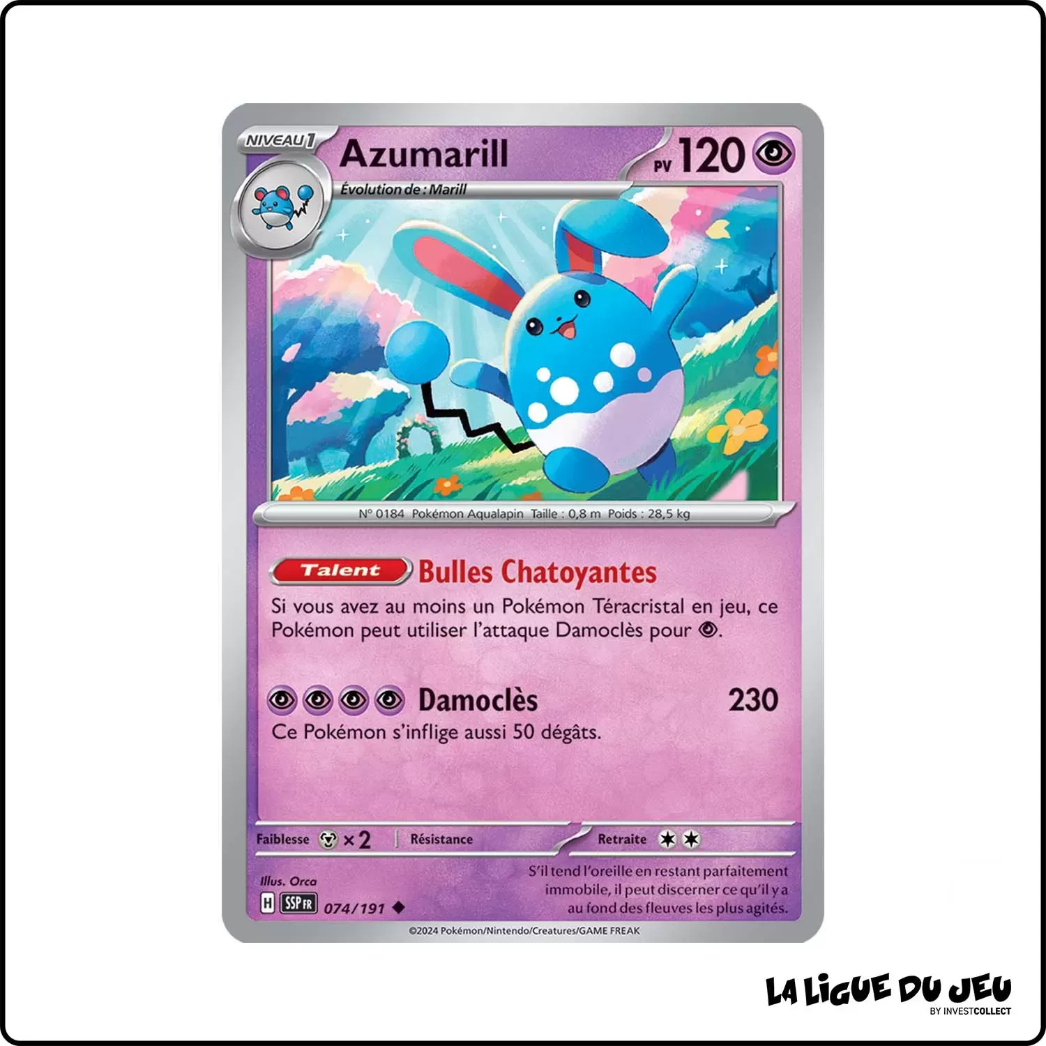 Peu commune - Pokemon - Étincelles Déferlantes - Azumarill 74/191