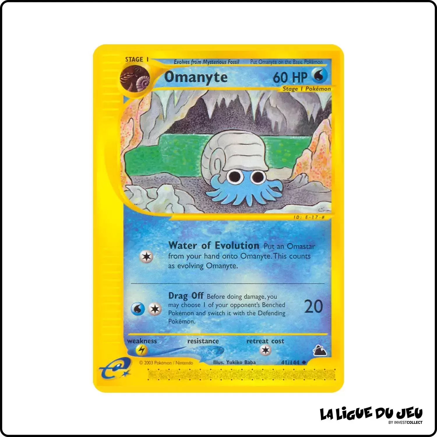 Peu commune - Pokemon - Skyridge - Omanyte 41/144