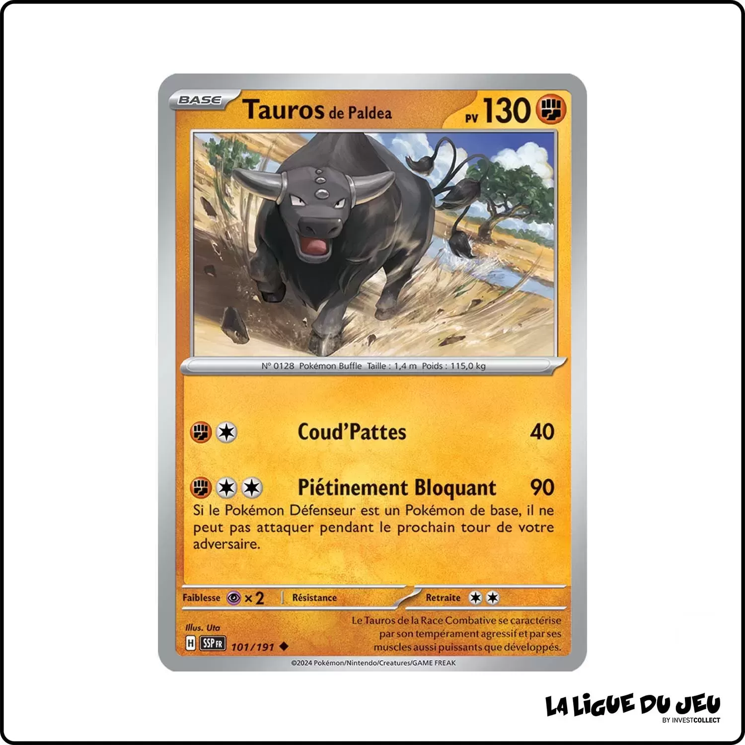 Peu commune - Pokemon - Étincelles Déferlantes - Tauros de Paldea 101/191