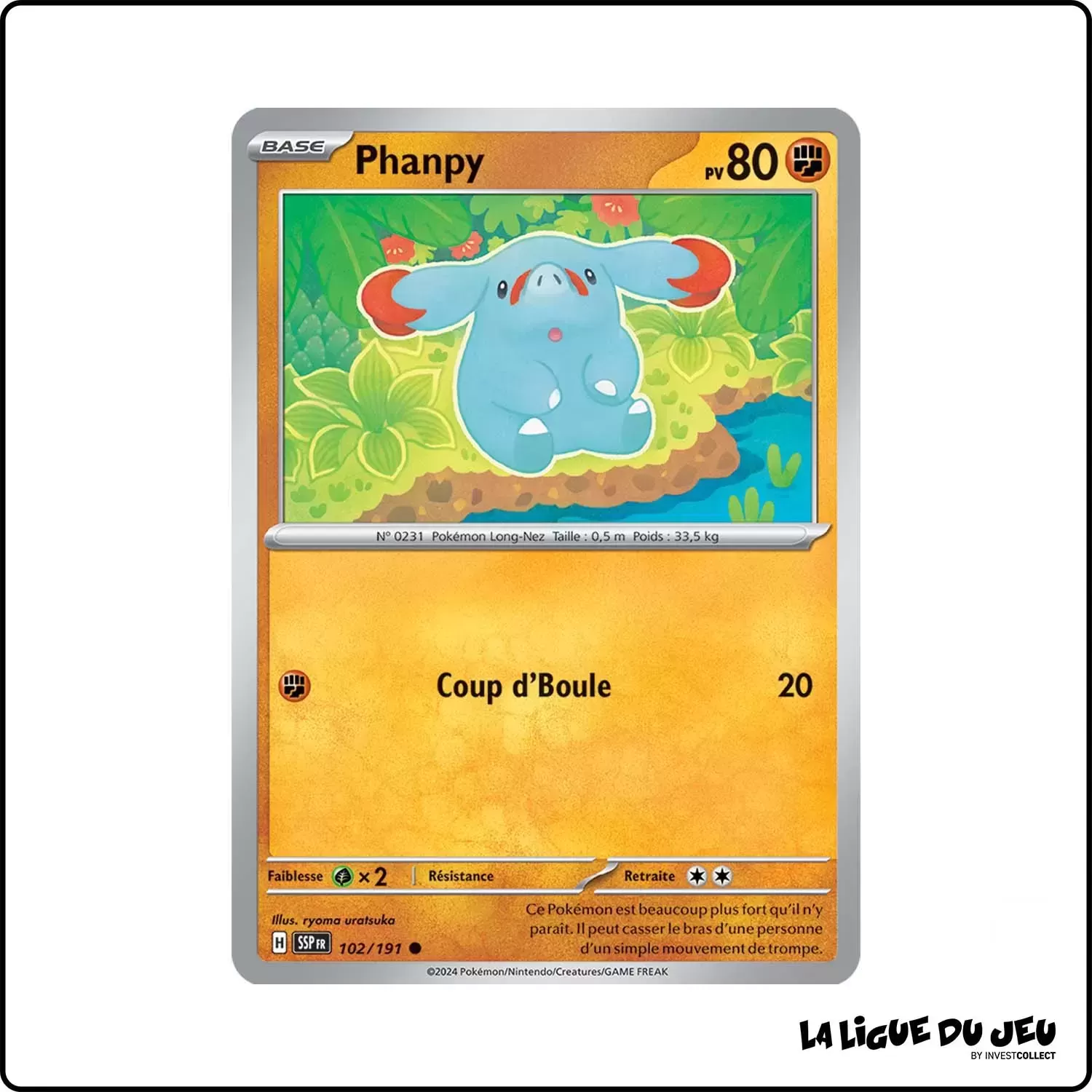 Commune - Pokemon - Étincelles Déferlantes - Phanpy 102/191