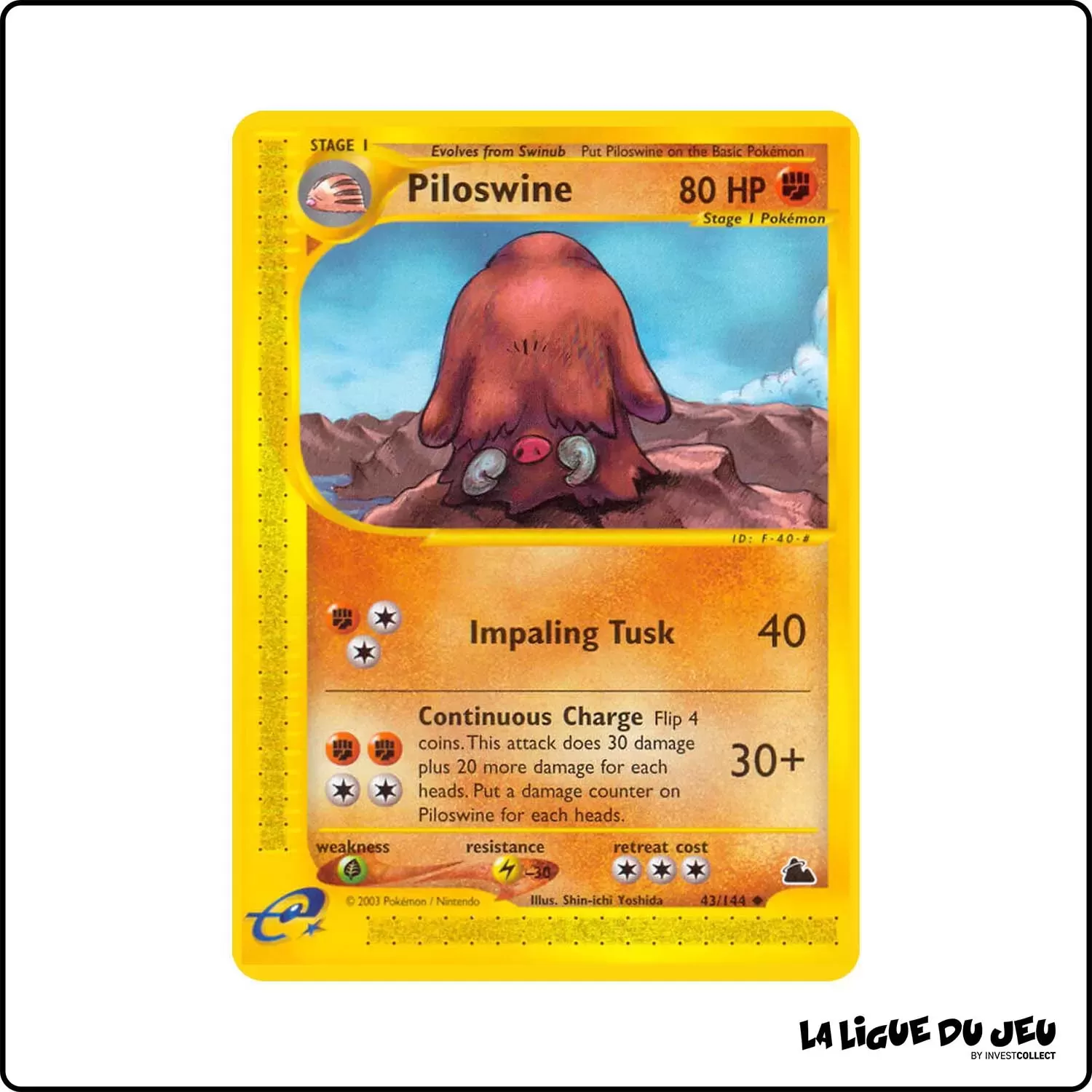 Peu commune - Pokemon - Skyridge - Piloswine 43/144