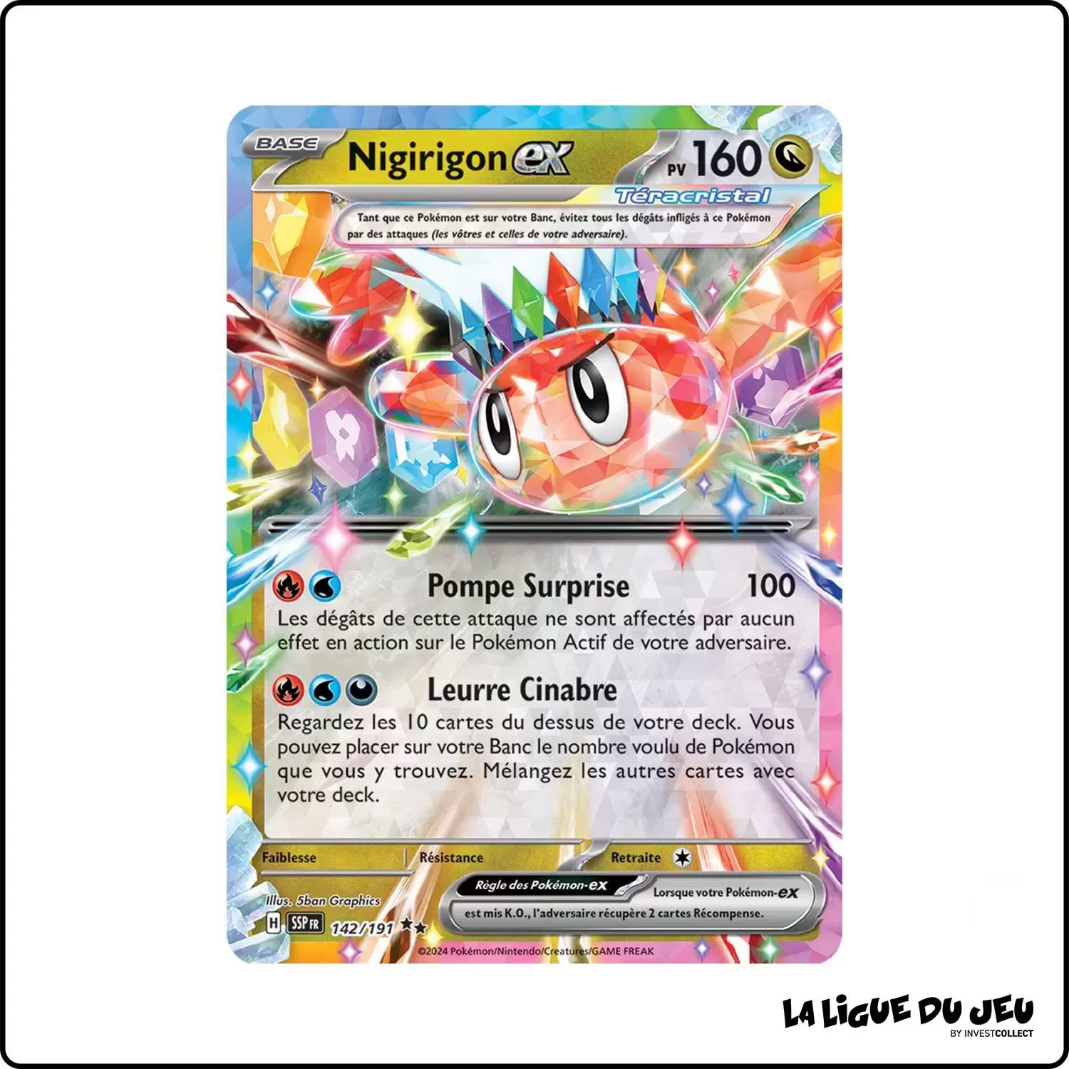 Ultra - Pokemon - Étincelles Déferlantes - Nigirigon ex 142/191