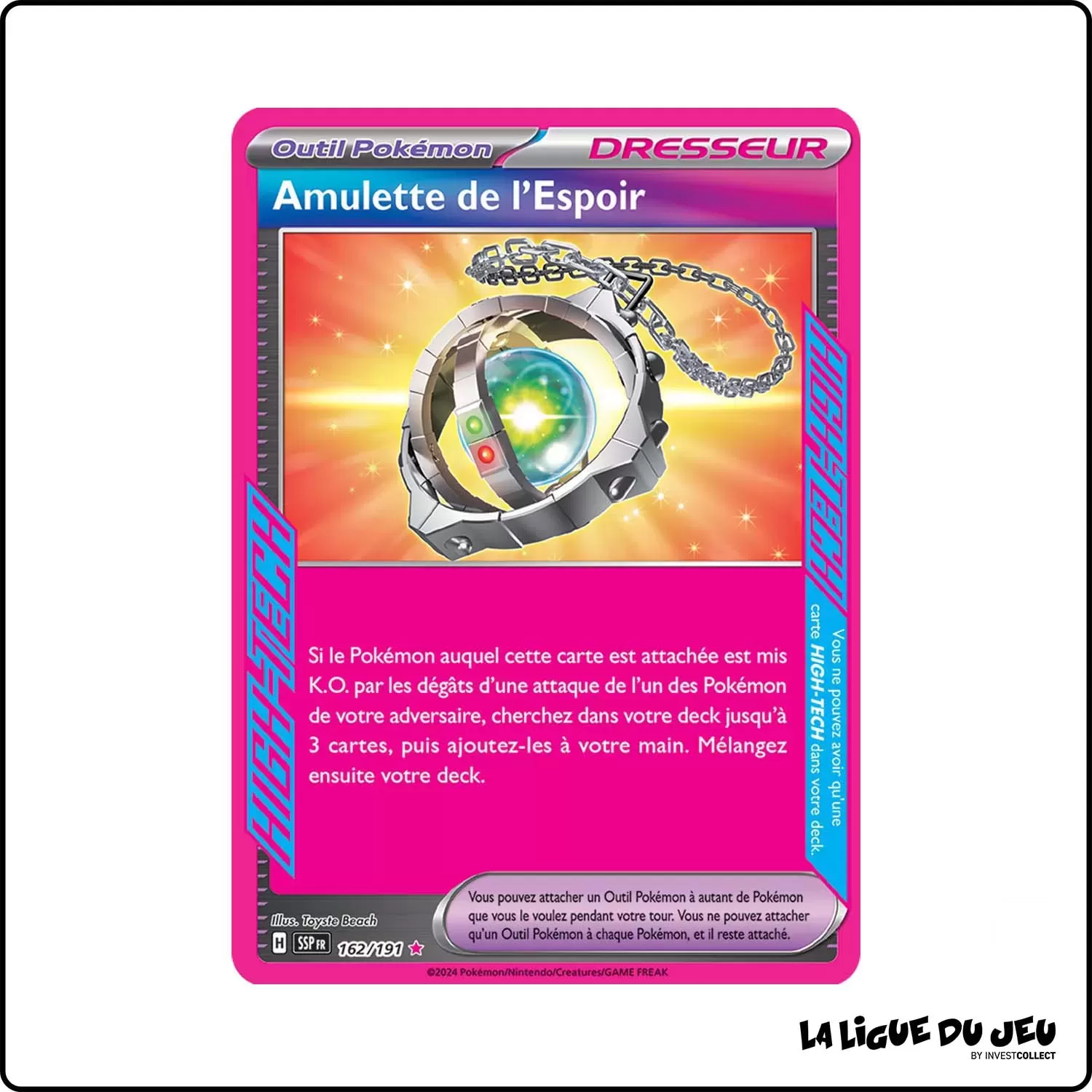 High-Tech - Pokemon - Étincelles Déferlantes - Amulette de l'Espoir 162/191 Pokemon Company - 1