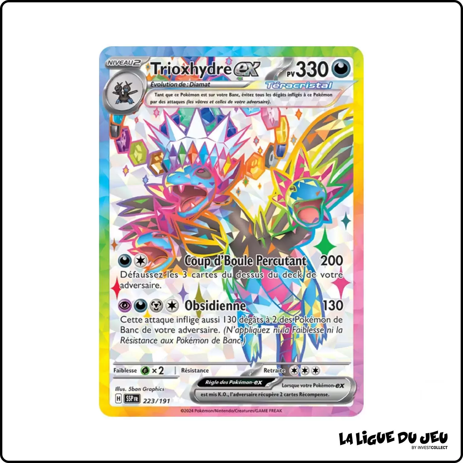 Ultra - Pokemon - Étincelles Déferlantes - Trioxhydre ex 223/191