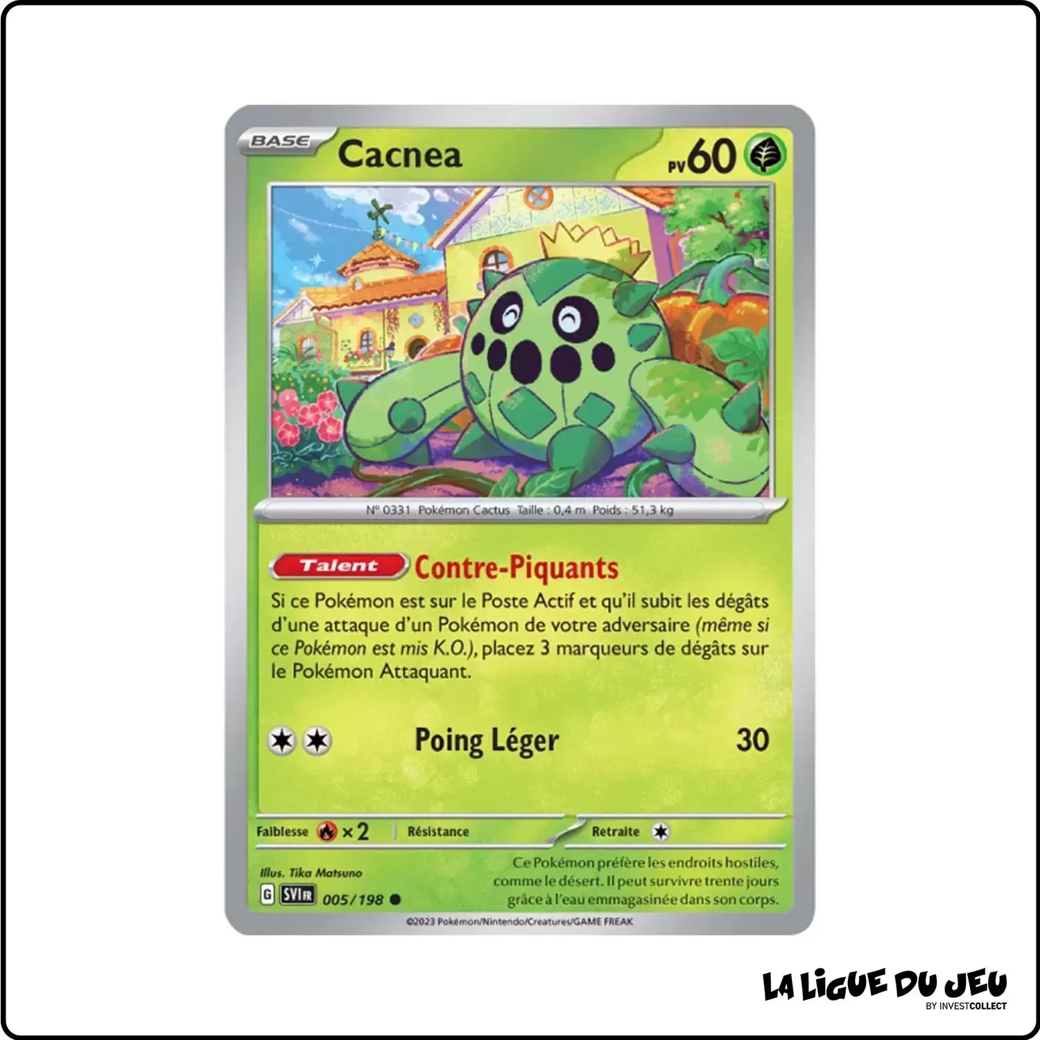 Commune - Pokemon - Écarlate et Violet de Base - Cacnea 5/198