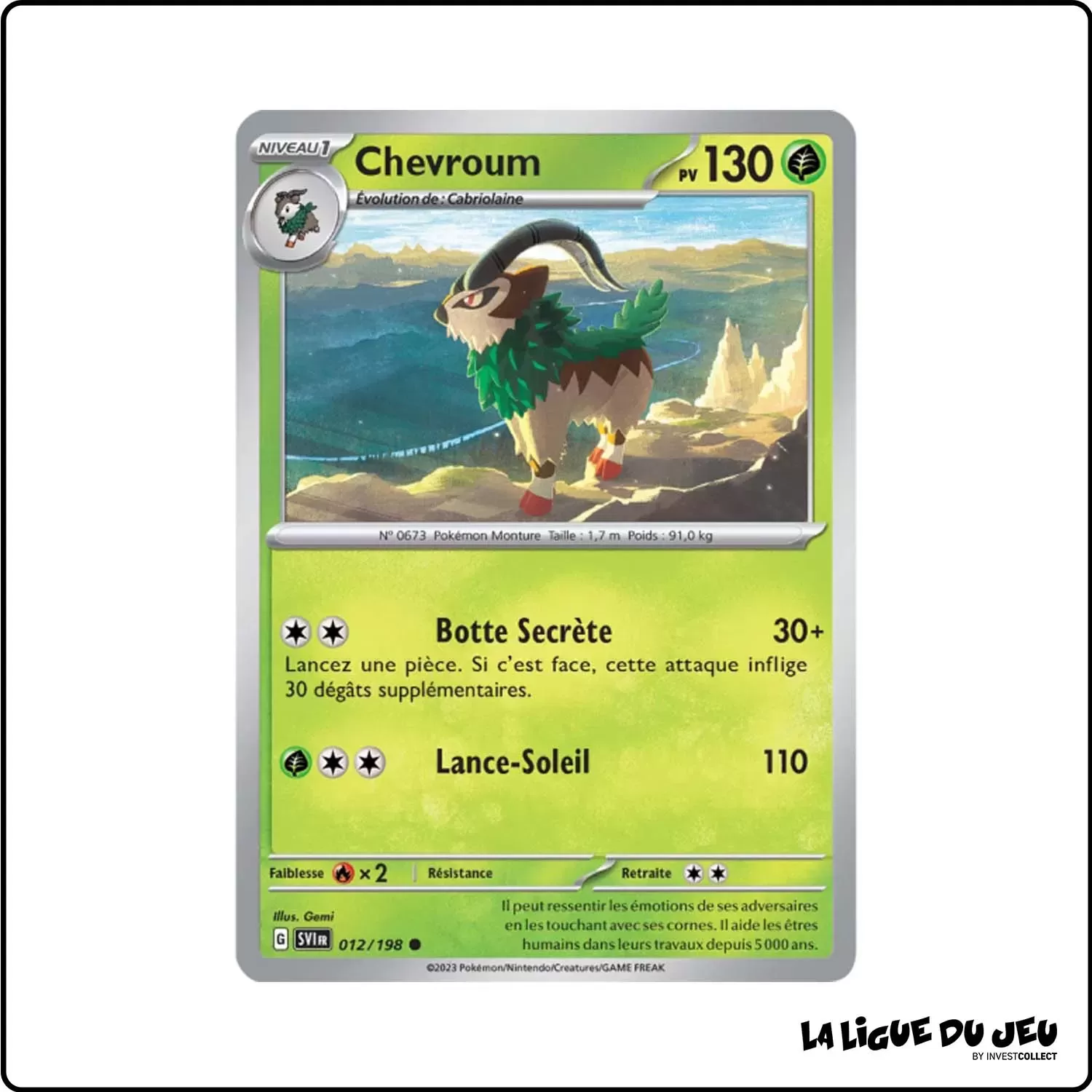 Commune - Pokemon - Écarlate et Violet de Base - Chevroum 12/198