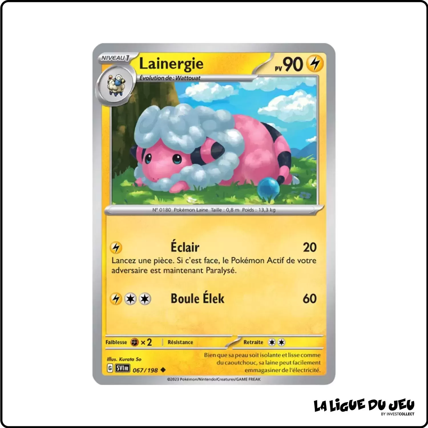 Peu commune - Pokemon - Écarlate et Violet de Base - Lainergie 67/198