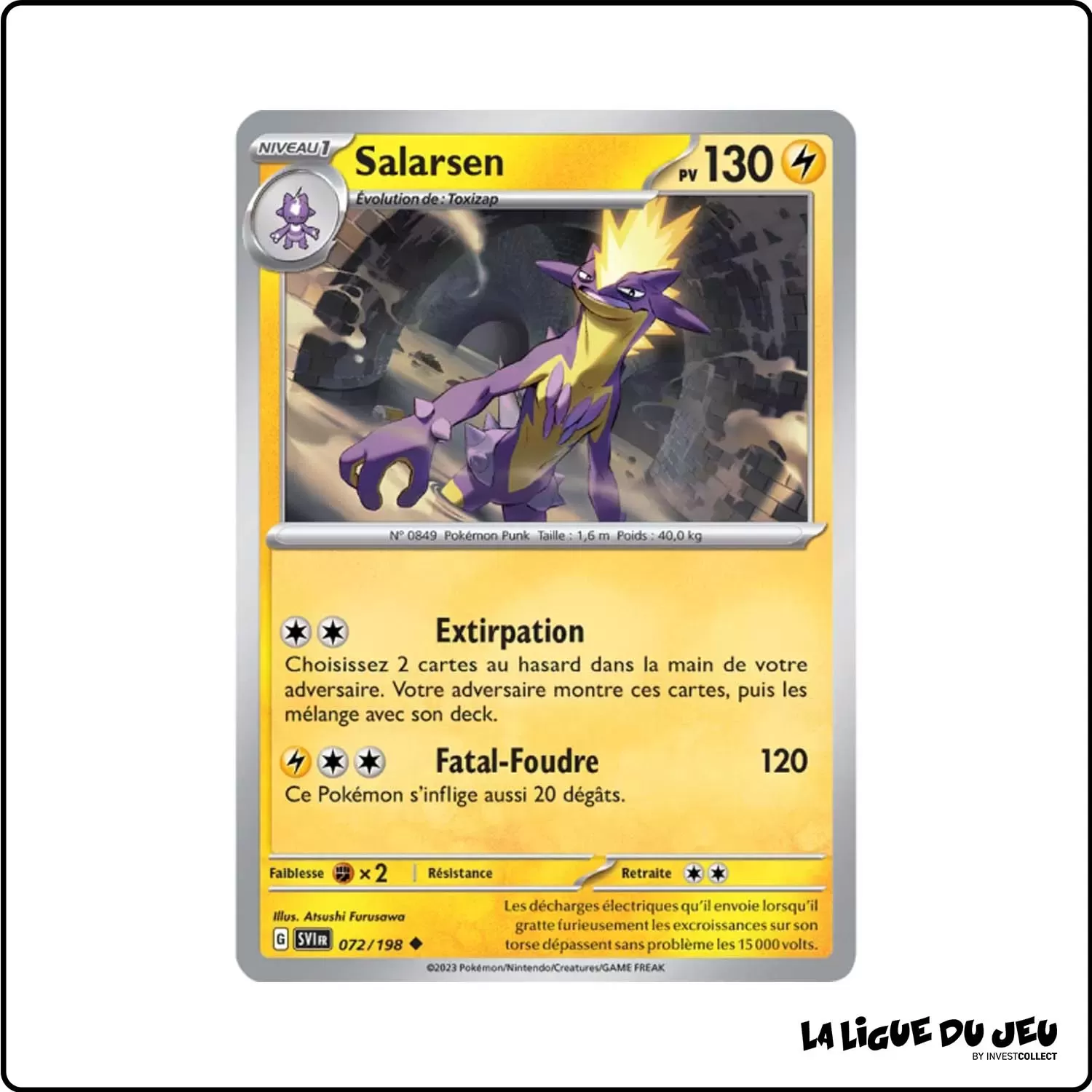 Peu commune - Pokemon - Écarlate et Violet de Base - Salarsen 72/198