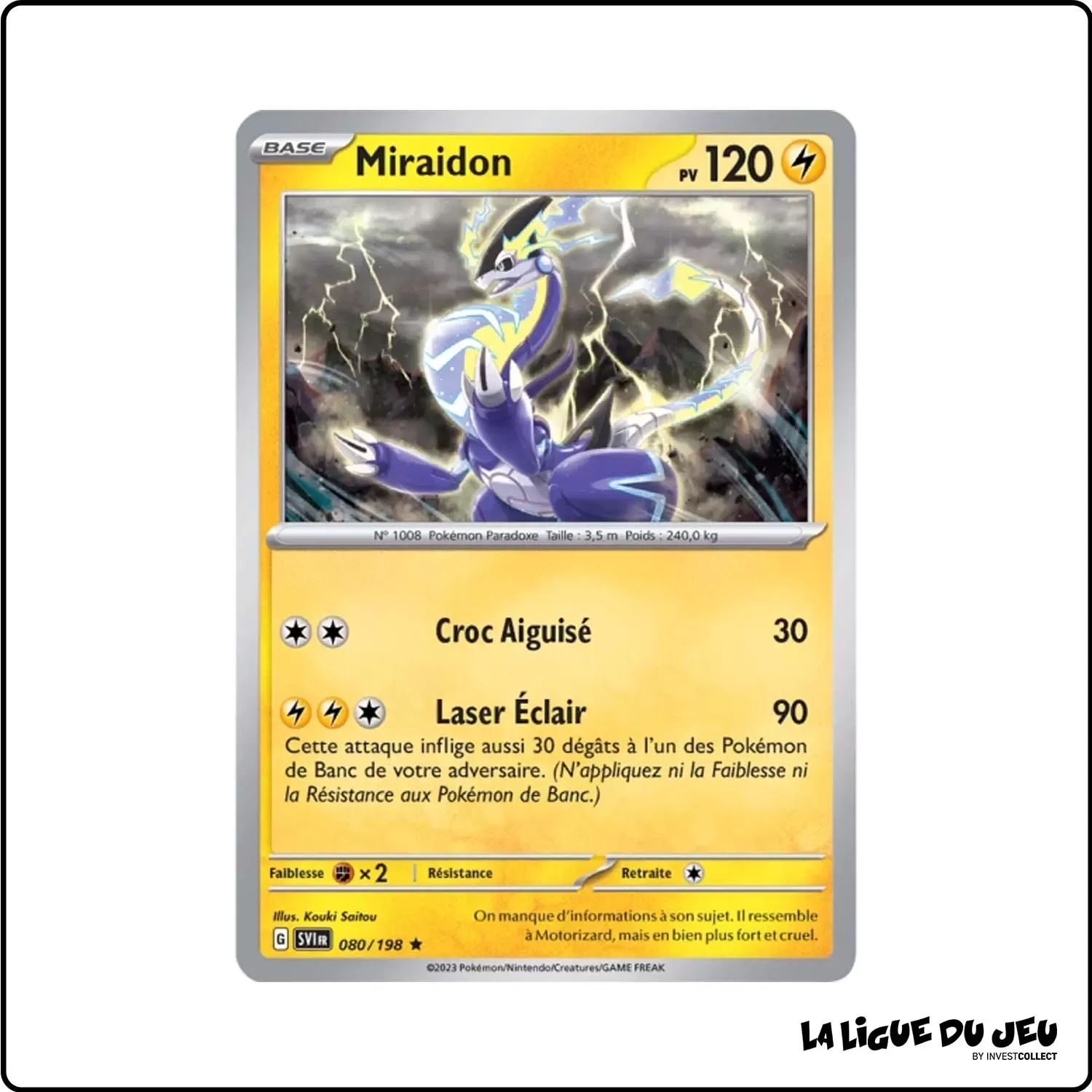 Rare - Pokemon - Écarlate et Violet de Base - Miraidon 80/198