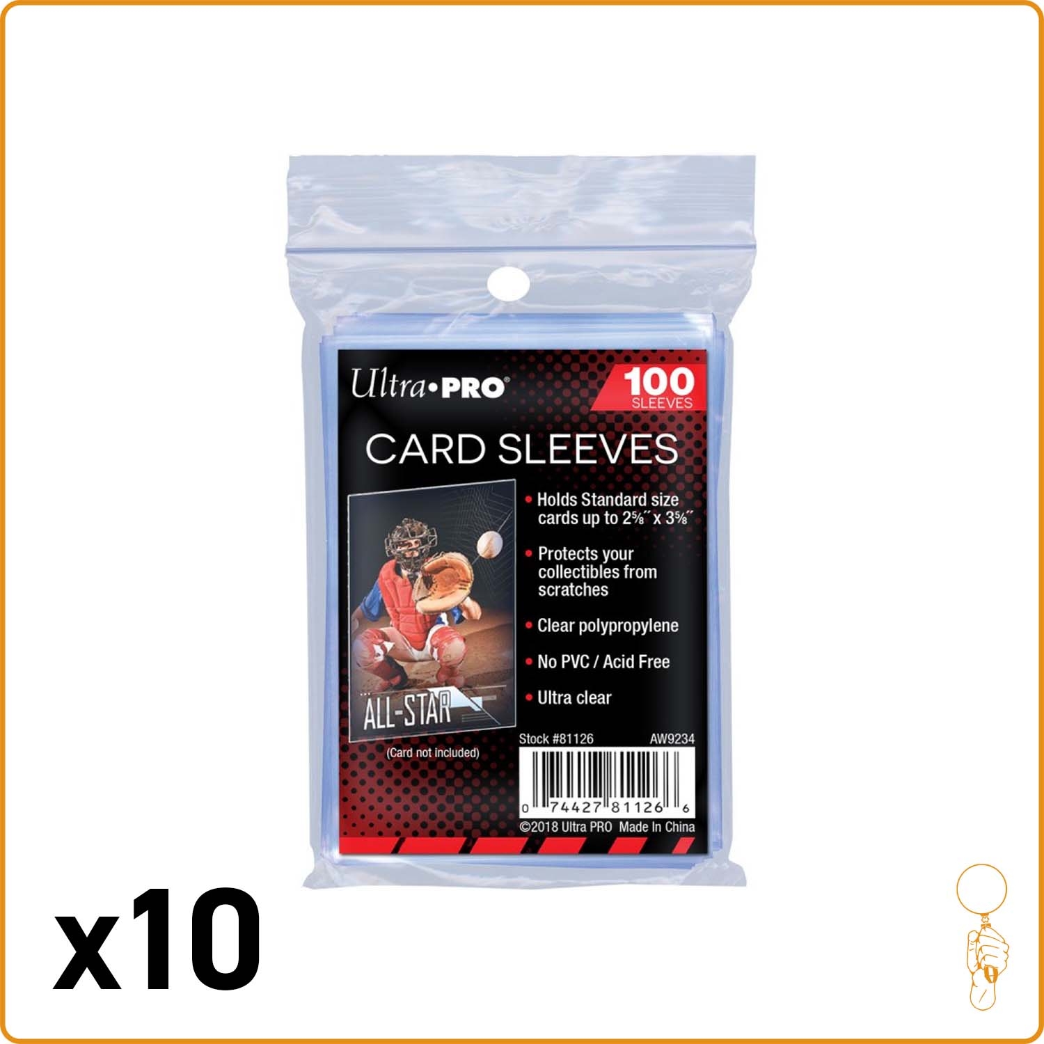Sleeve - Ultra PRO - Protèges Cartes Soft - Format Standard - Transparent - par 100 - Lot de 10