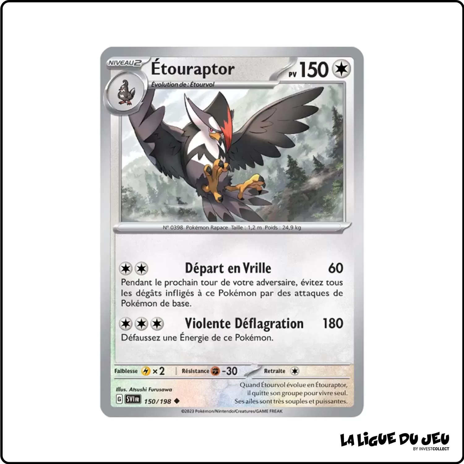 Peu commune - Pokemon - Écarlate et Violet de Base - Étouraptor 150/198