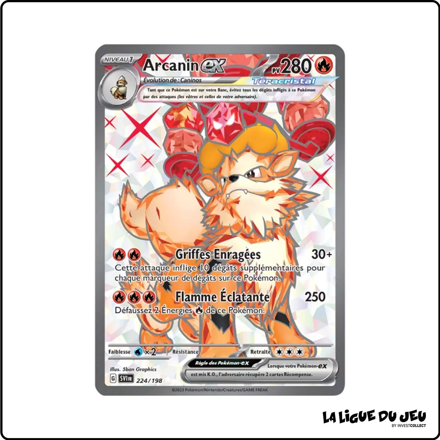 Ultra - Pokemon - Écarlate et Violet de Base - Arcanin-ex 224/198