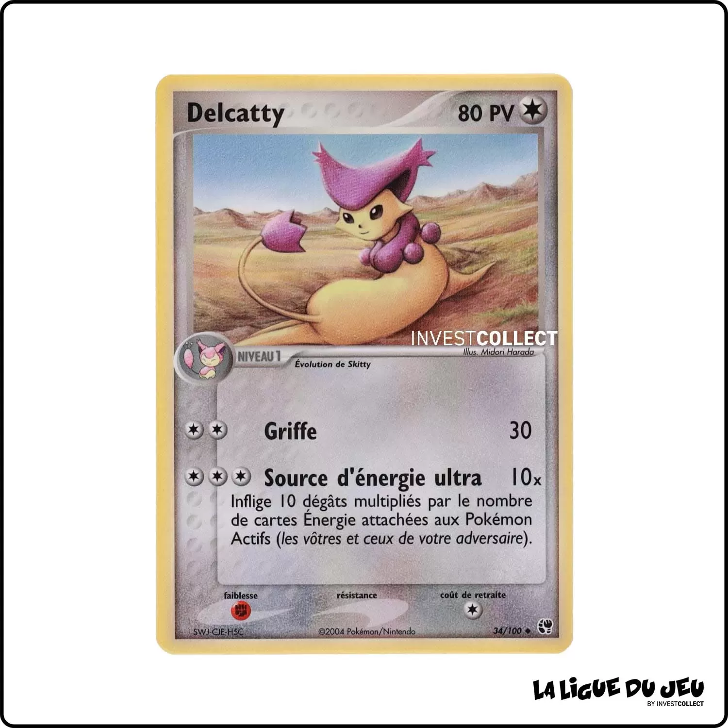 Peu commune - Pokemon - Tempête de Sable - Delcatty 34/100