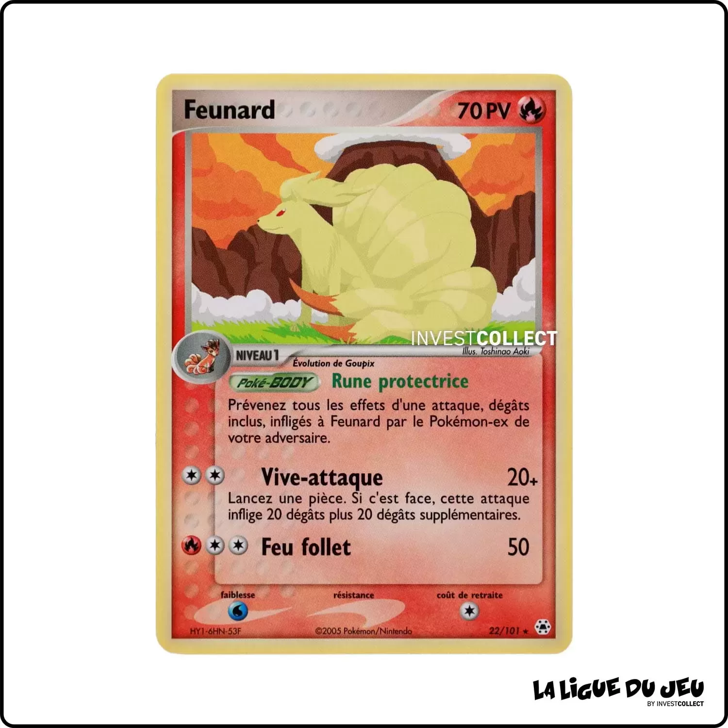 Rare - Pokemon - Légendes Oubliées - Feunard 22/101