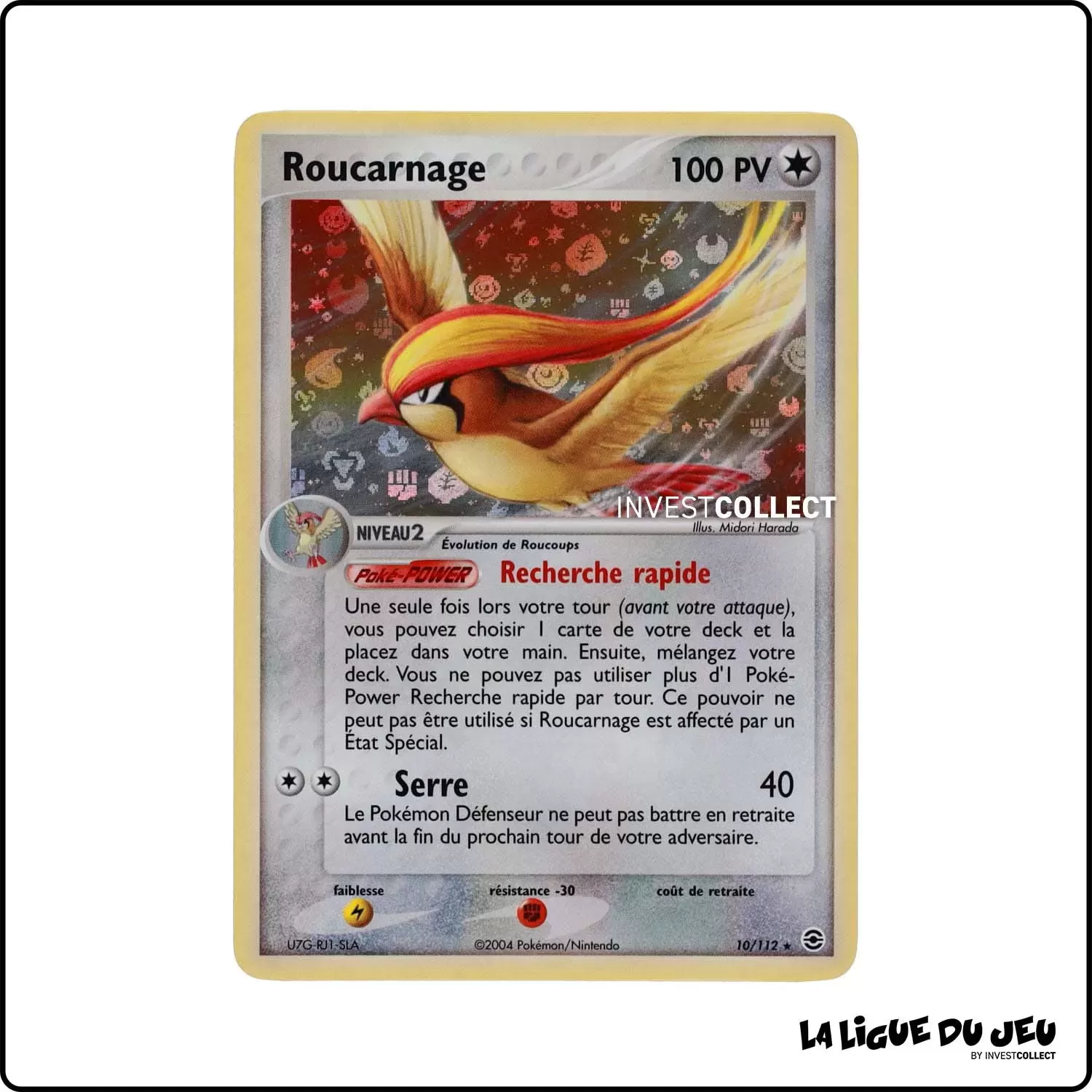 Holo - Pokemon - Rouge Feu Vert Feuille - Roucarnage 10/112 Pokemon Company - 1