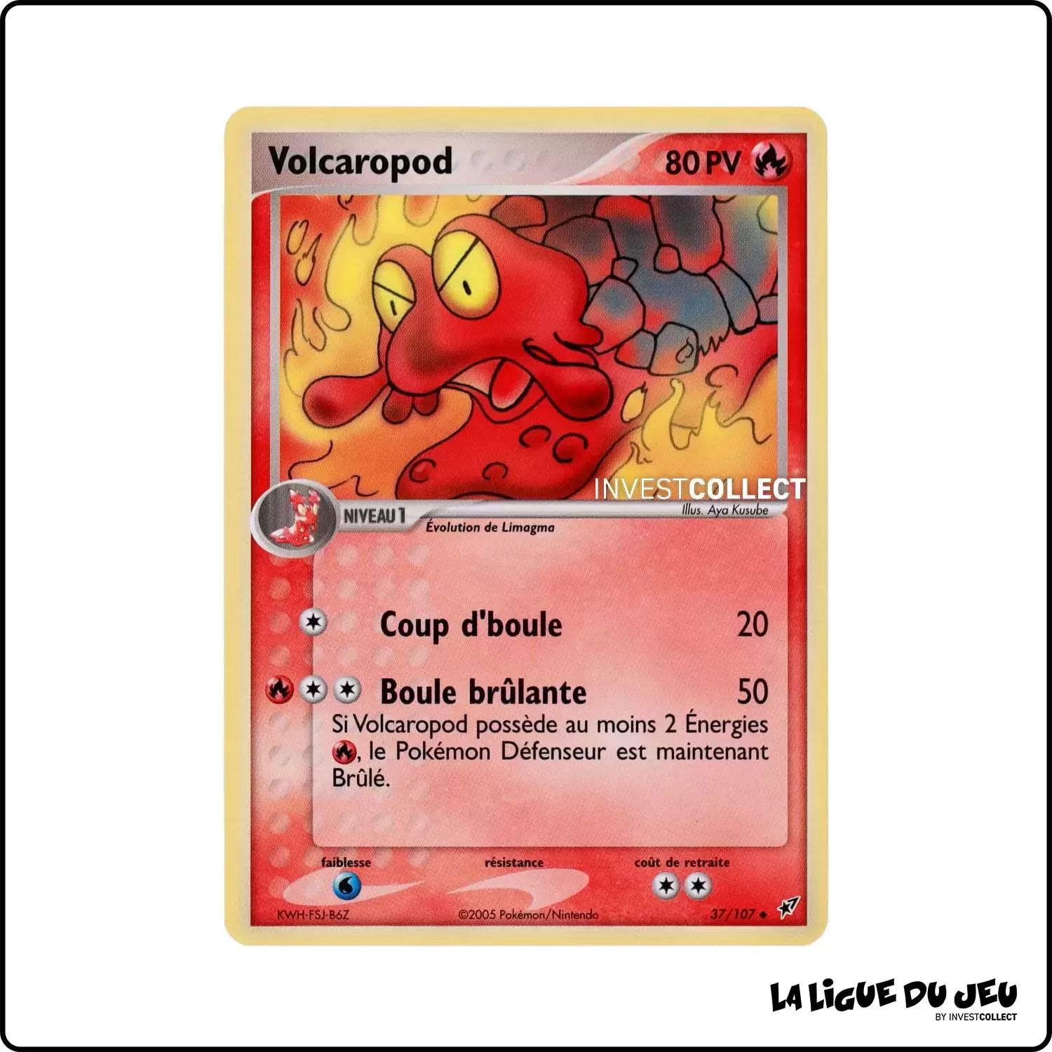 Peu commune - Pokemon - Deoxys - Volcaropod 37/108 Pokemon Company - 1