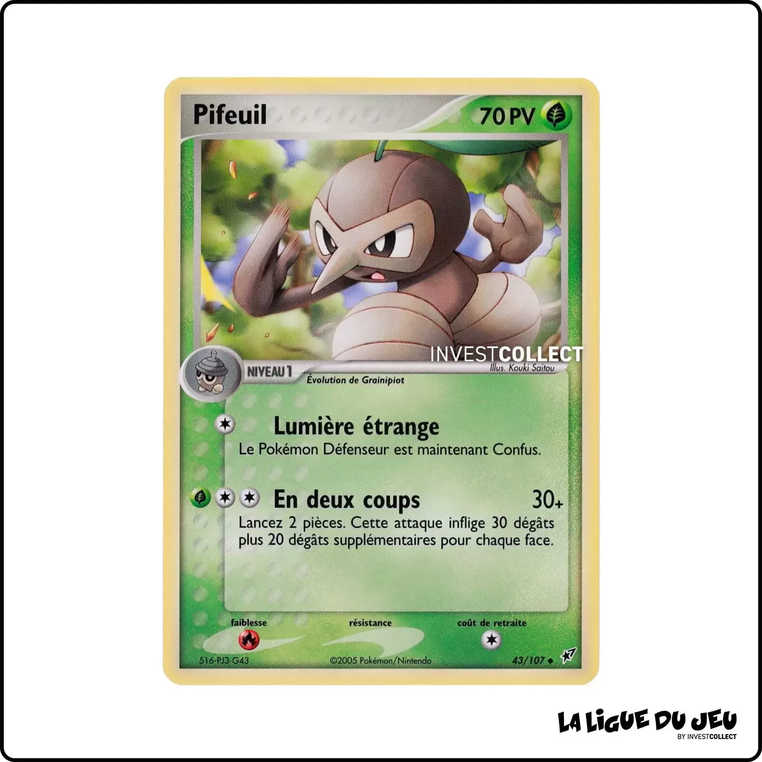 Peu commune - Pokemon - Deoxys - Pifeuil 43/108 Pokemon Company - 1