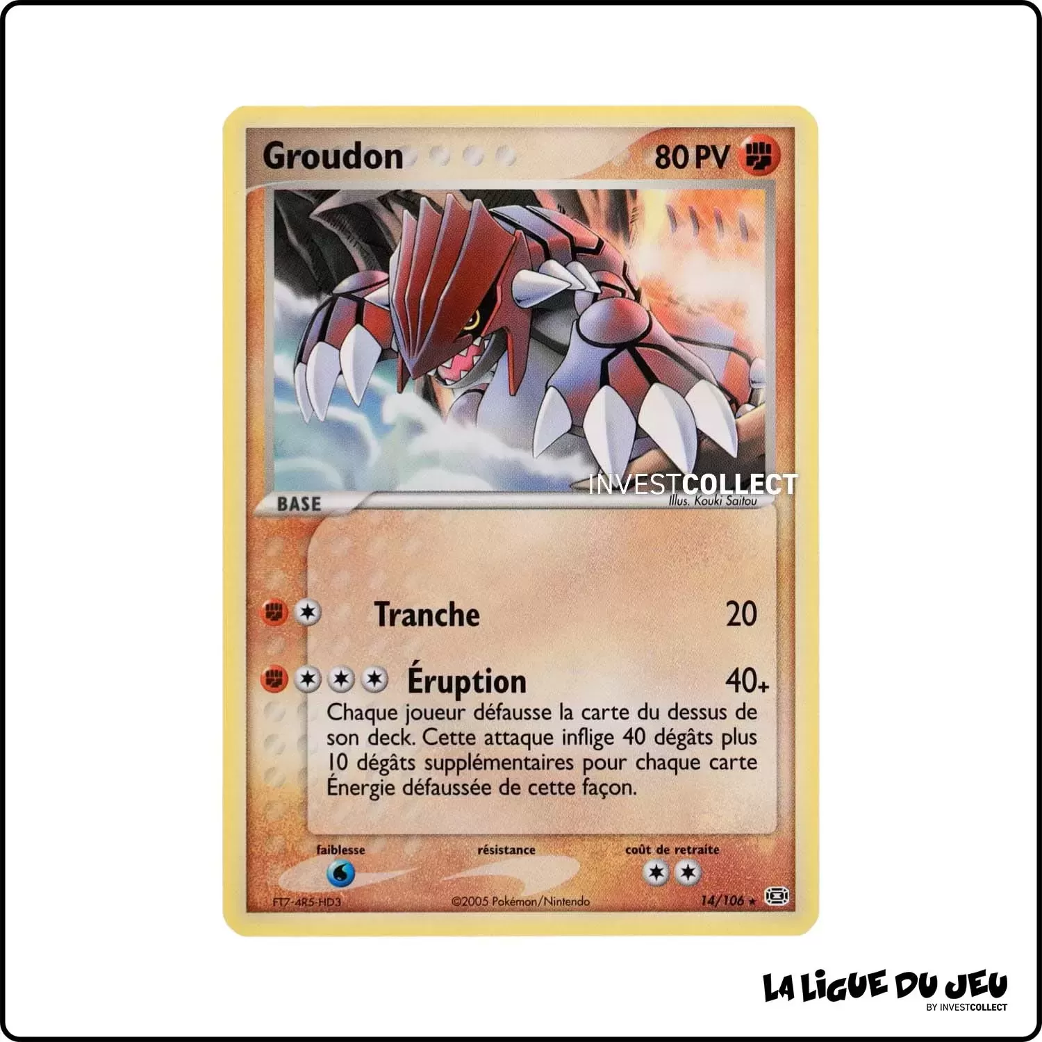 Rare - Pokemon - Émeraude - Groudon 14/106 Pokemon Company - 1