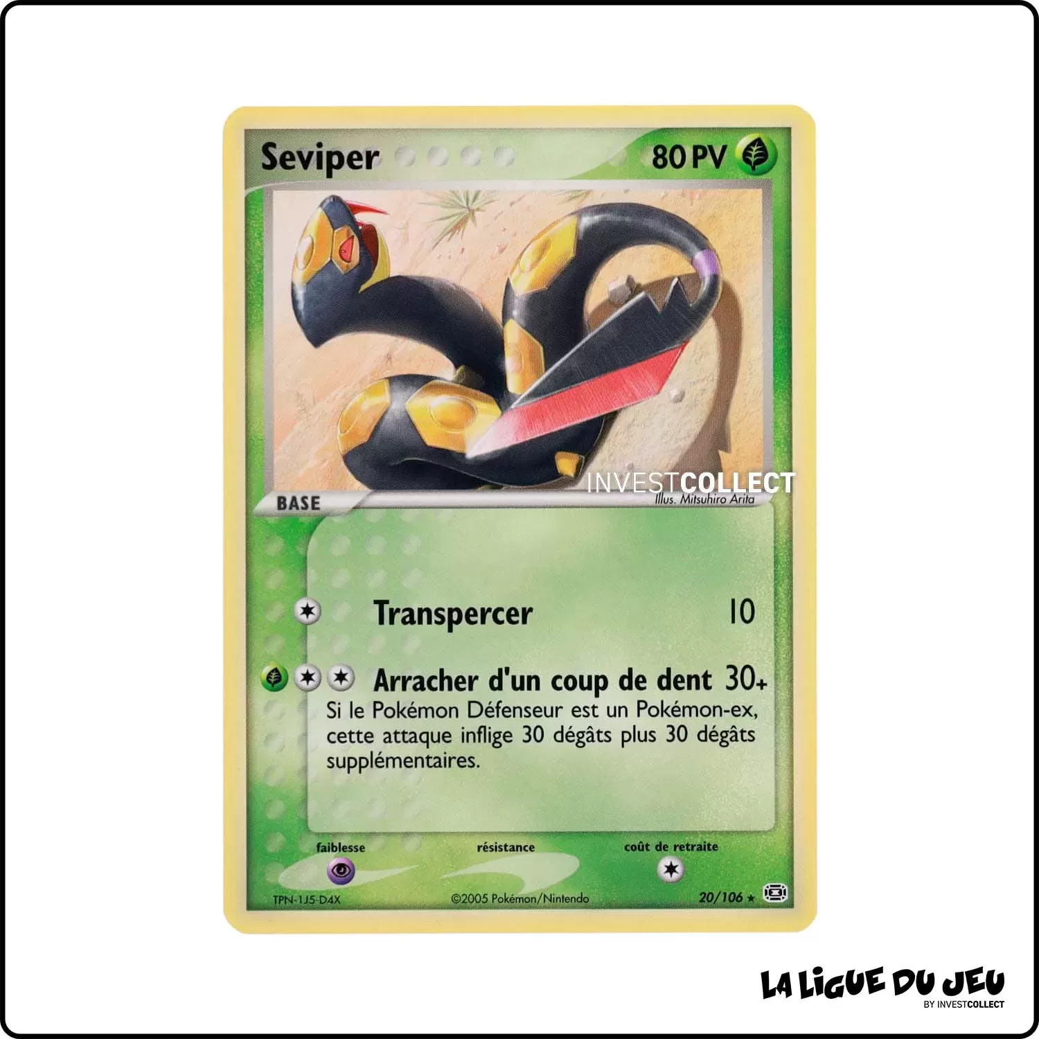 Rare - Pokemon - Émeraude - Seviper 20/106 Pokemon Company - 1