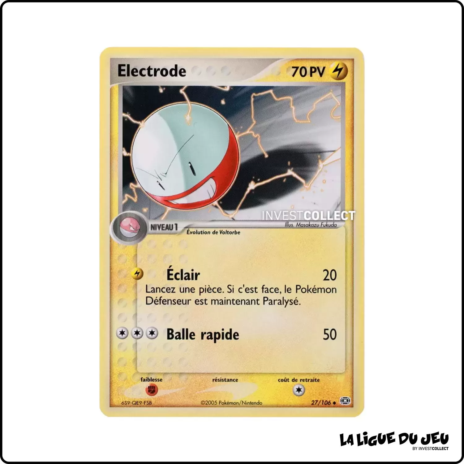 Peu commune - Pokemon - Émeraude - Electrode 27/106 Pokemon Company - 1