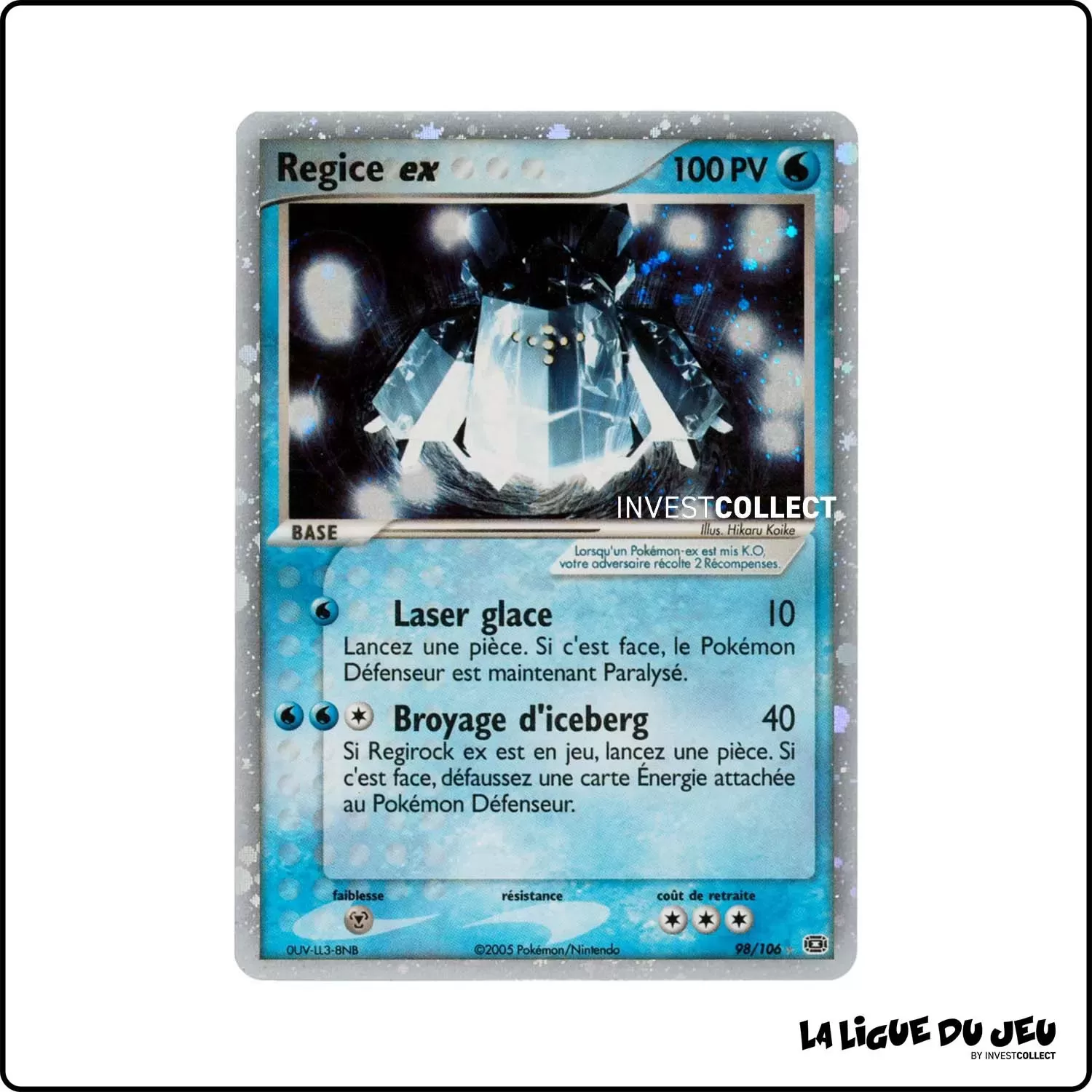 Ultra - Pokemon - Émeraude - Regice ex 98/106 Pokemon Company - 1