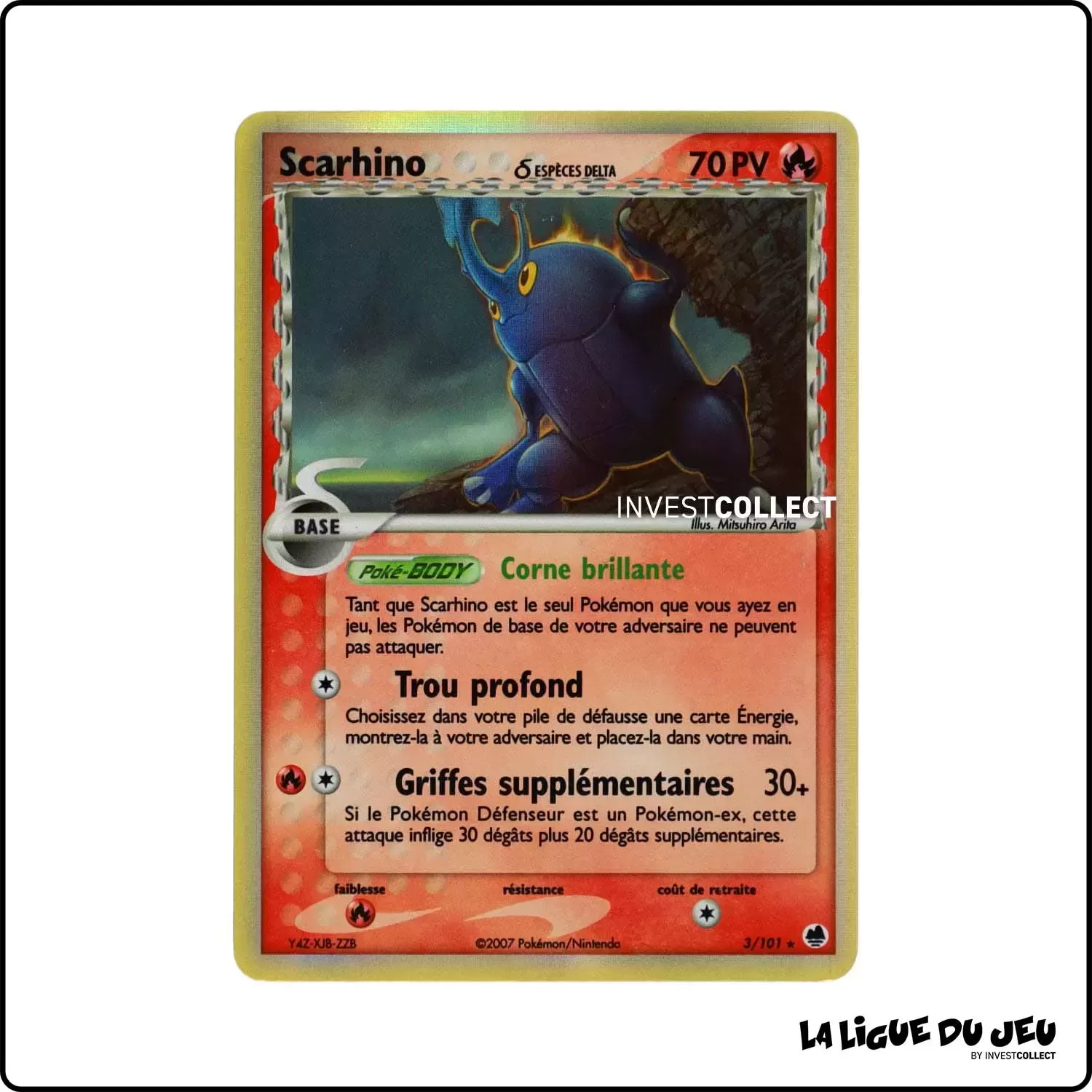 Holo - Pokemon - Île des Dragons - Scarhino δ 3/101