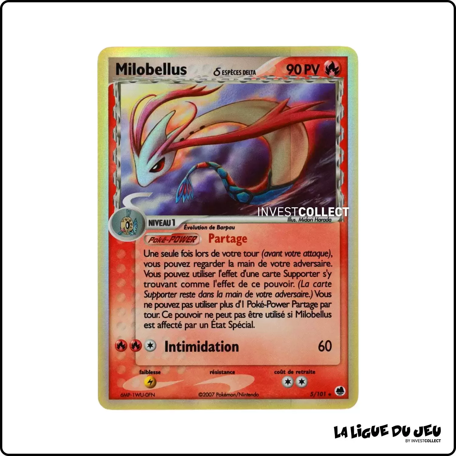 Holo - Pokemon - Île des Dragons - Milobellus δ 5/101