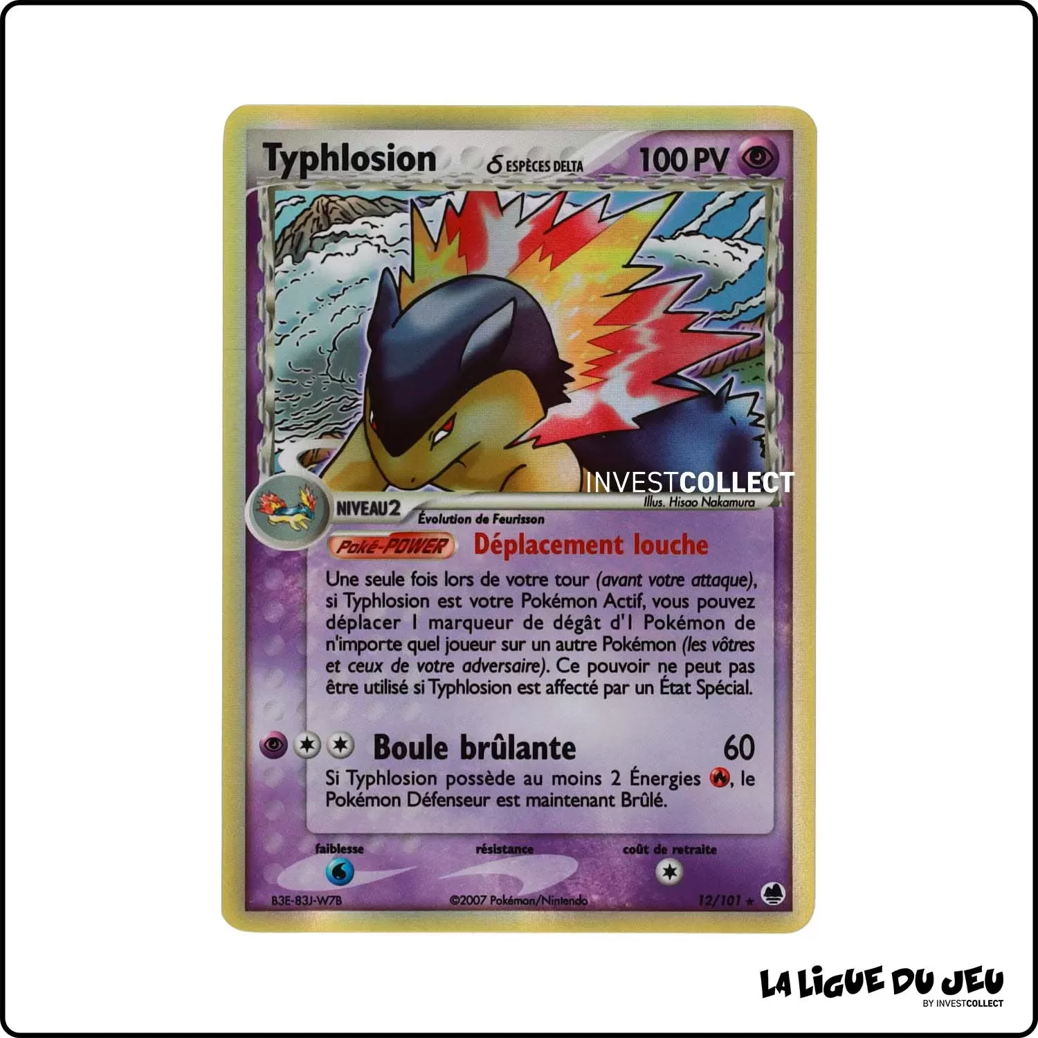 Holo - Pokemon - Île des Dragons - Typhlosion δ 12/101