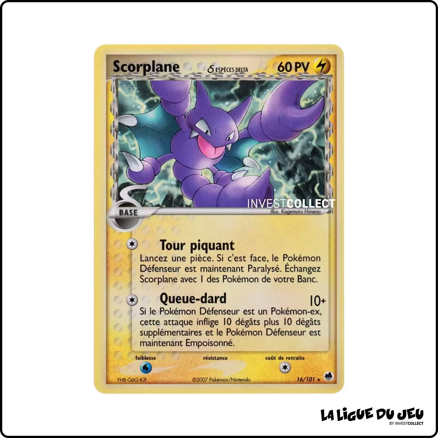 Rare - Pokemon - Île des Dragons - Scorplane δ 16/101