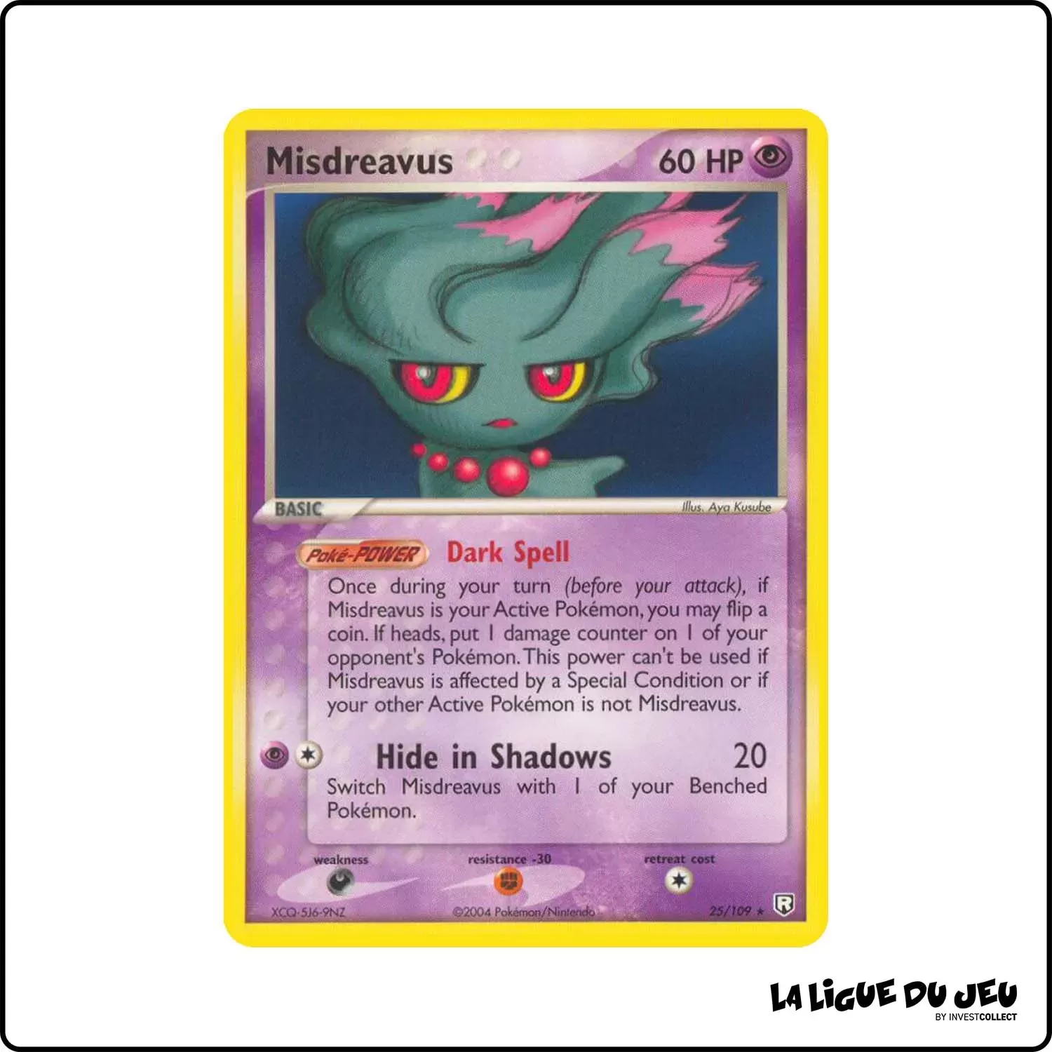 Rare - Pokemon - Team Rocket Returns - Misdreavus 25/109