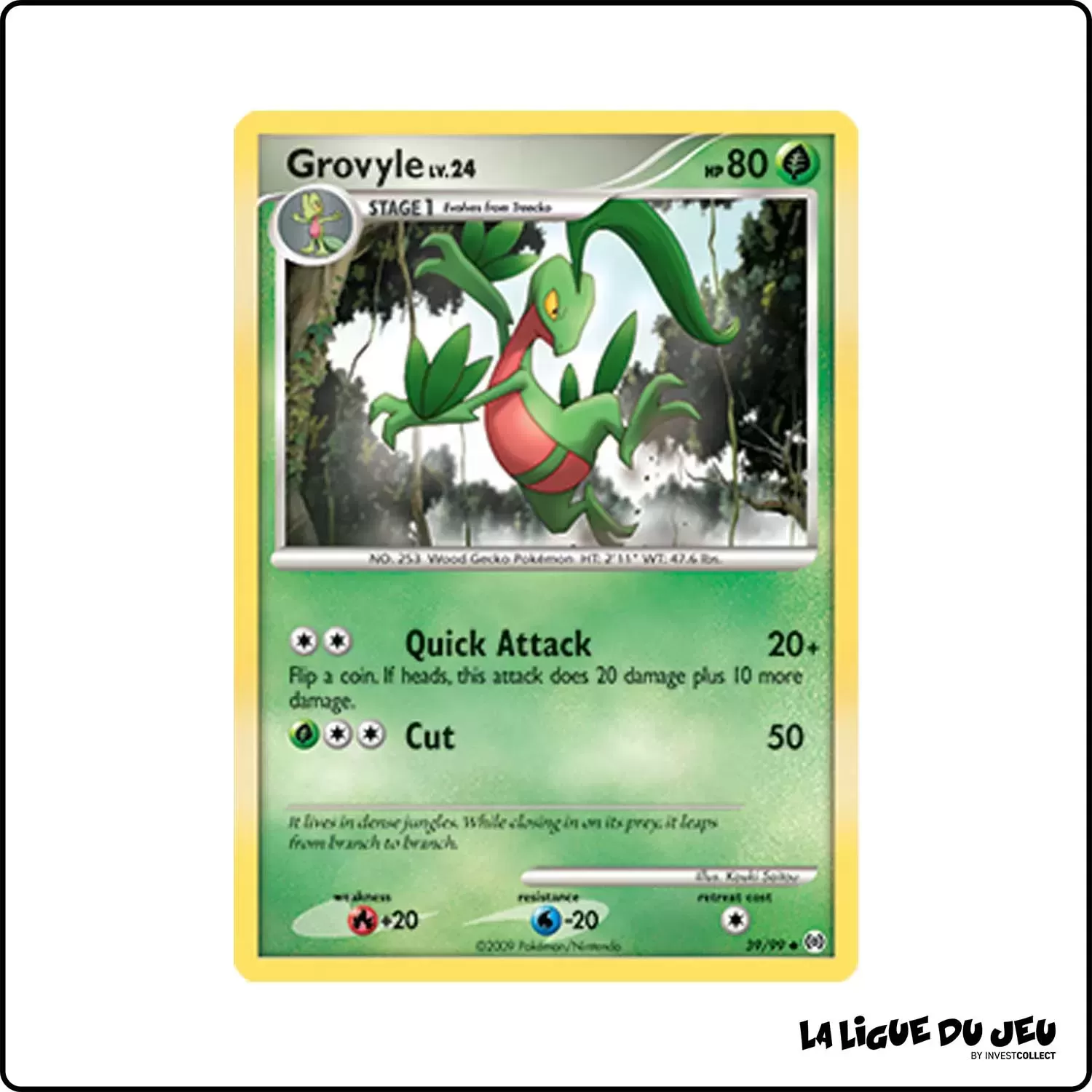 Peu commune - Pokemon - Arceus - Grovyle 39/99 Pokemon Company - 1