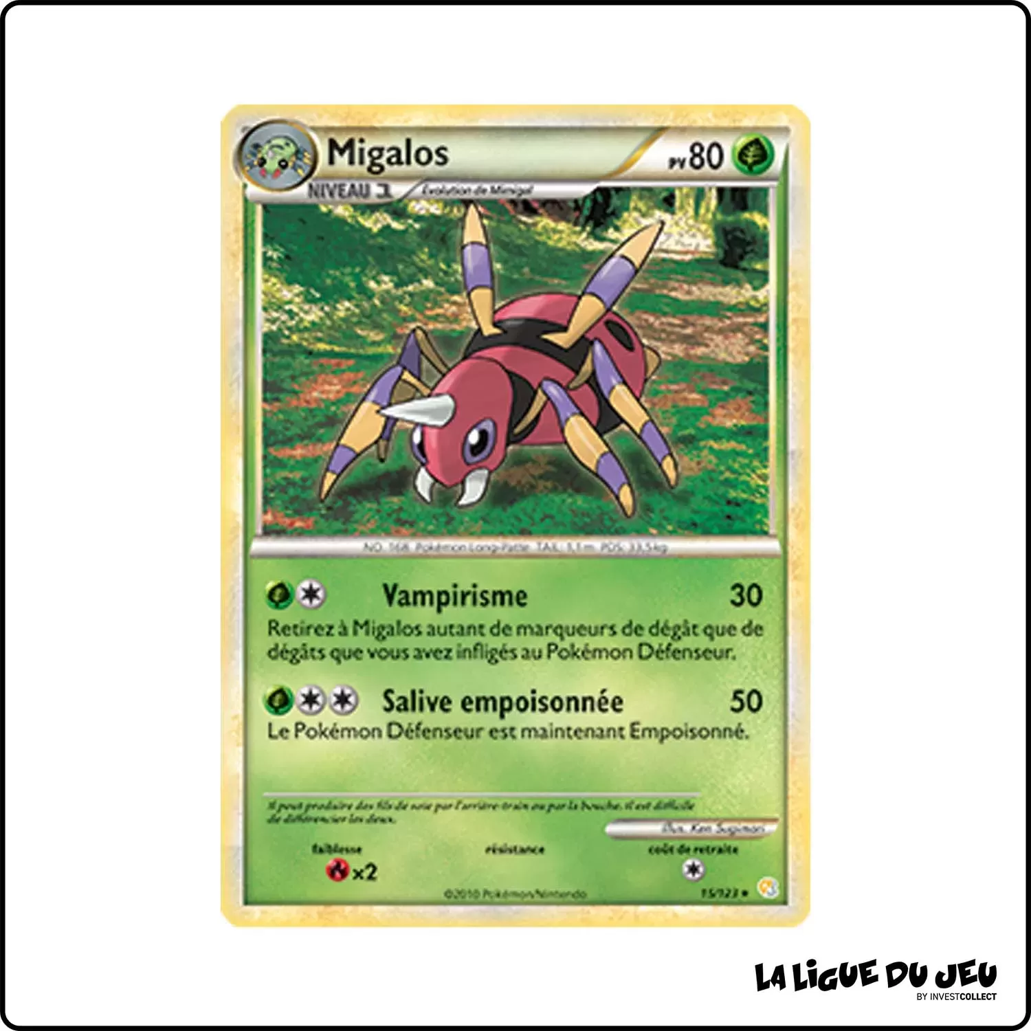 copie de Rare - Pokemon - HeartGold SoulSilver de Base - Migalos 15/123 Pokemon Company - 1