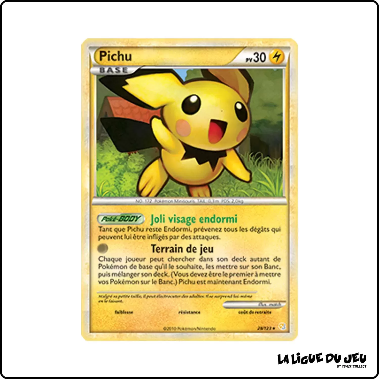 copie de Rare - Pokemon - HeartGold SoulSilver de Base - Pichu 28/123 Pokemon Company - 1