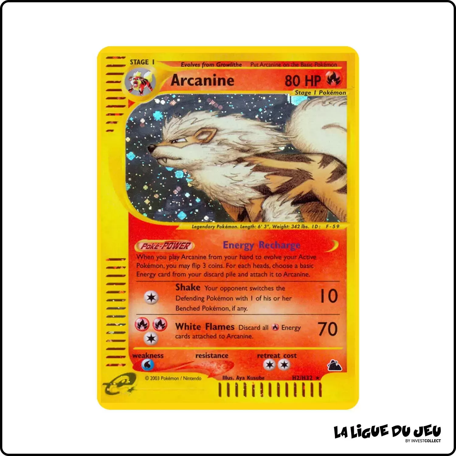 Holo - Pokemon - Skyridge - Arcanine H2/H32 Wizards - 1