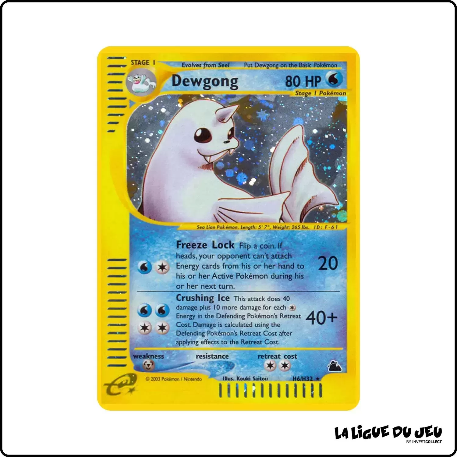 Holo - Pokemon - Skyridge - Dewgong H6/H32 Wizards - 1