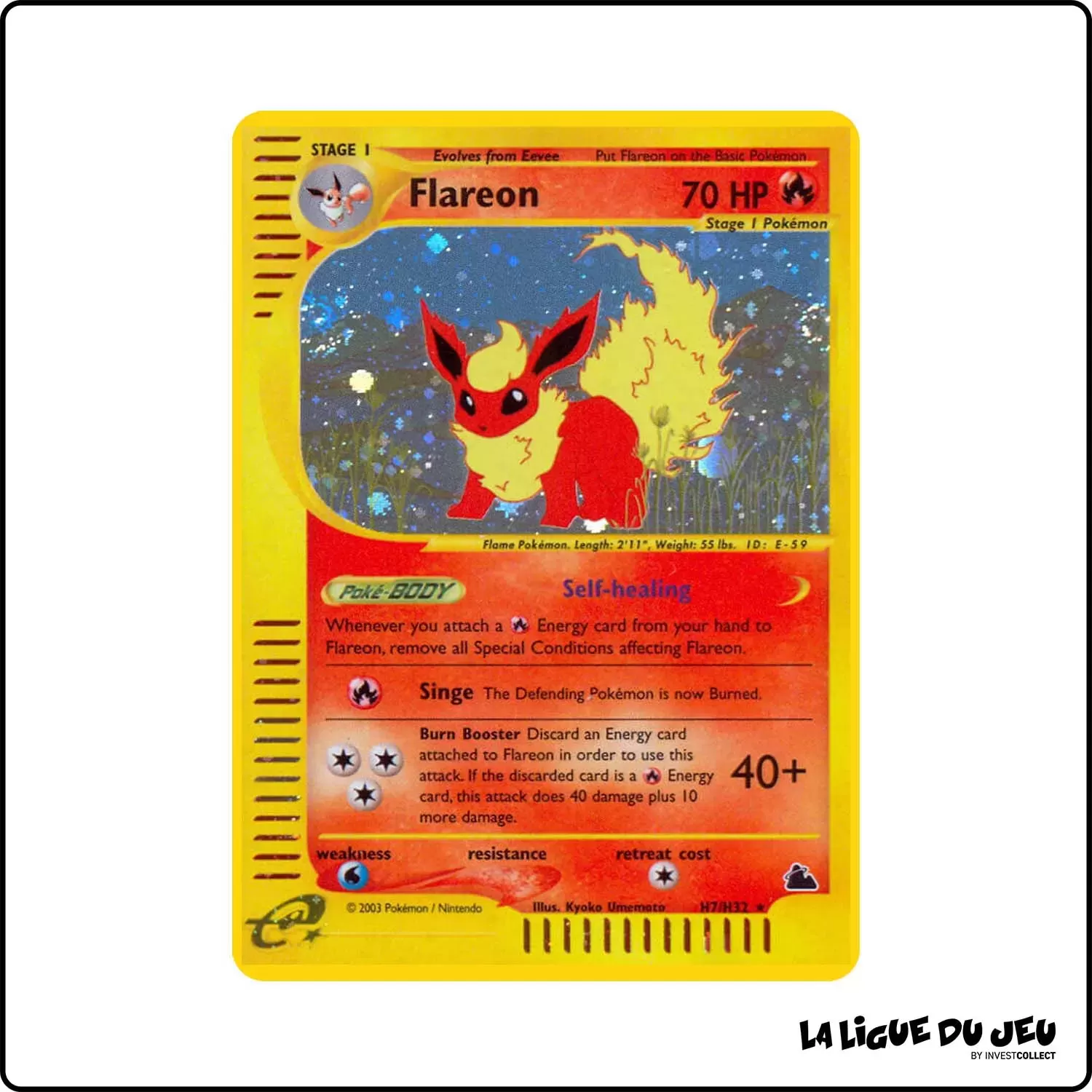 Holo - Pokemon - Skyridge - Flareon H7/H32 Wizards - 1