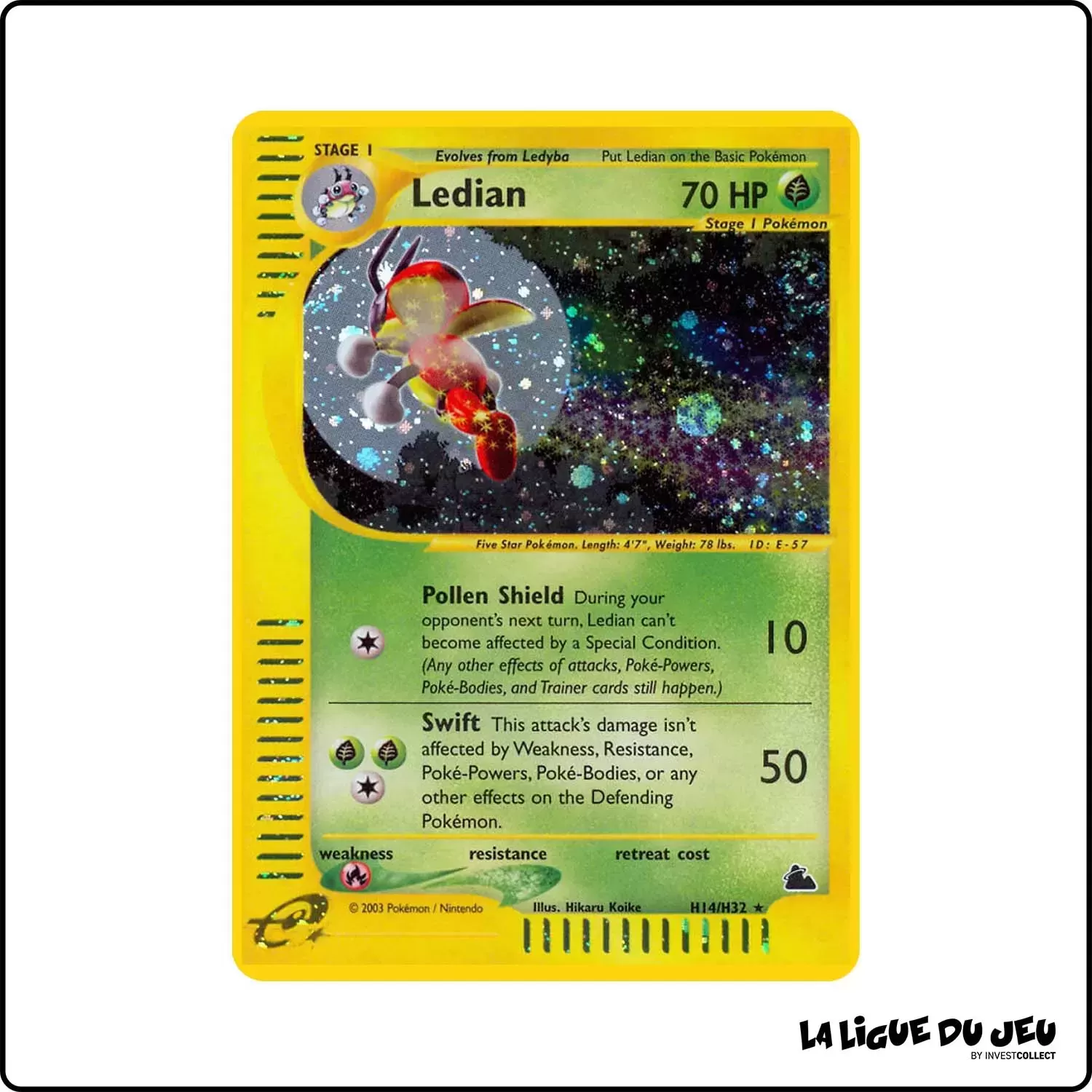 Holo - Pokemon - Skyridge - Ledian H14/H32 Wizards - 1