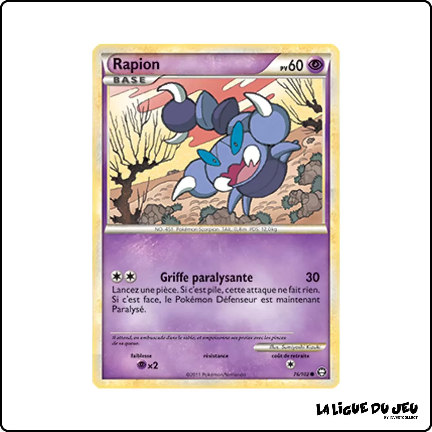 copie de Commune - Pokemon - Trîomphe - Rapion 76/102 Pokemon Company - 1