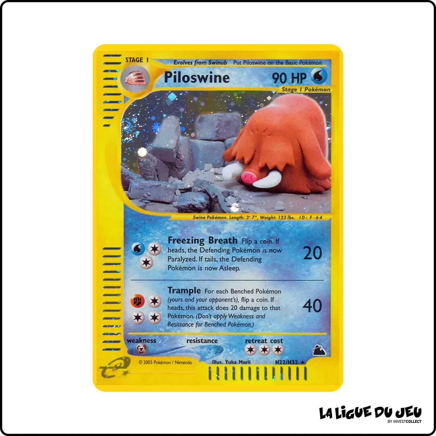 Holo - Pokemon - Skyridge - Piloswine H22/H32 Wizards - 1