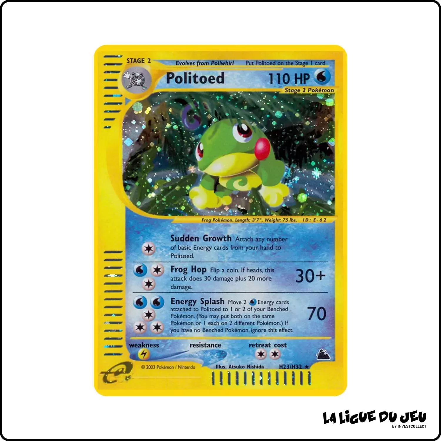 Holo - Pokemon - Skyridge - Politoed H23/H32 Wizards - 1