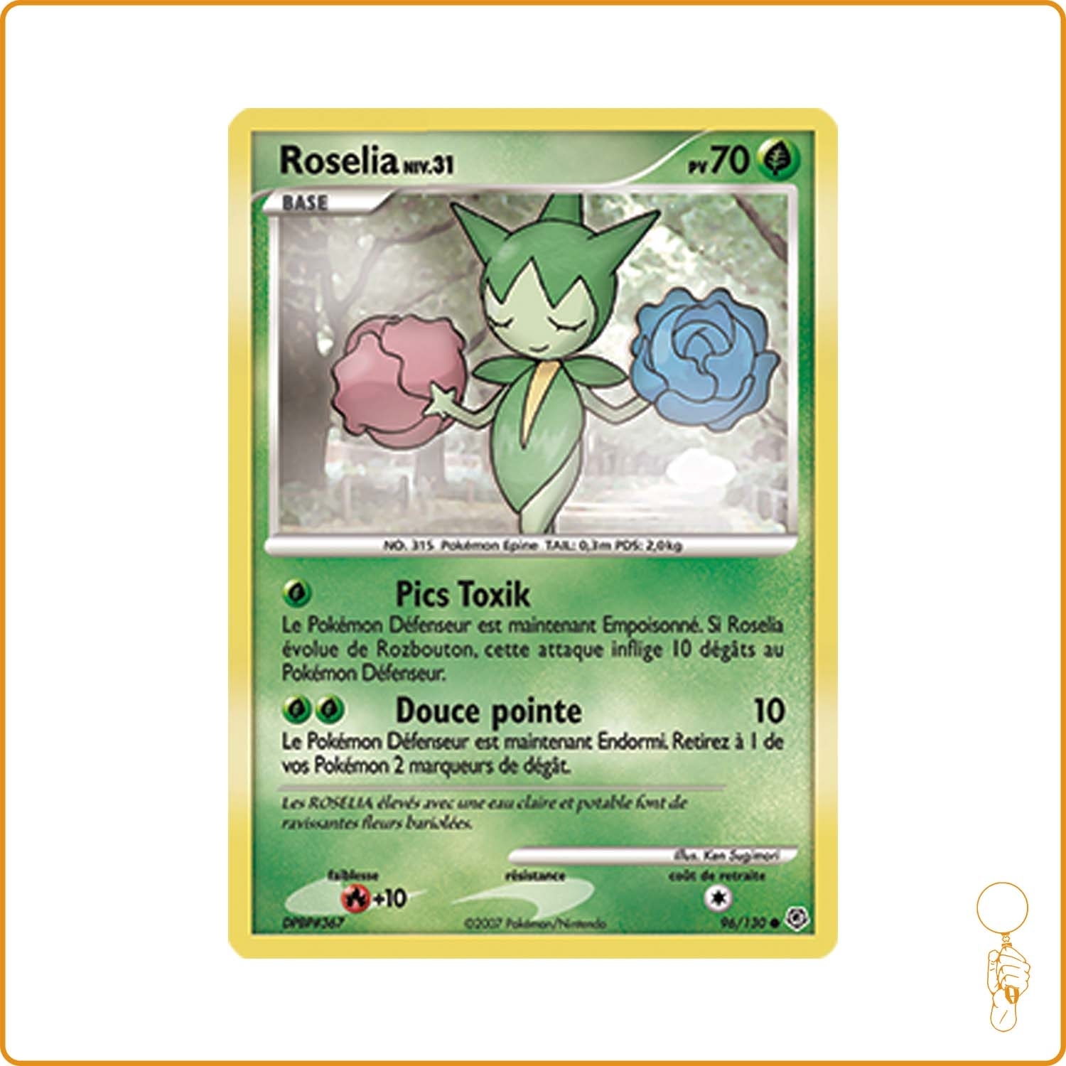 Commune - Pokemon - Diamant et Perle de Base - Roselia 96/130 The Pokémon Company - 1